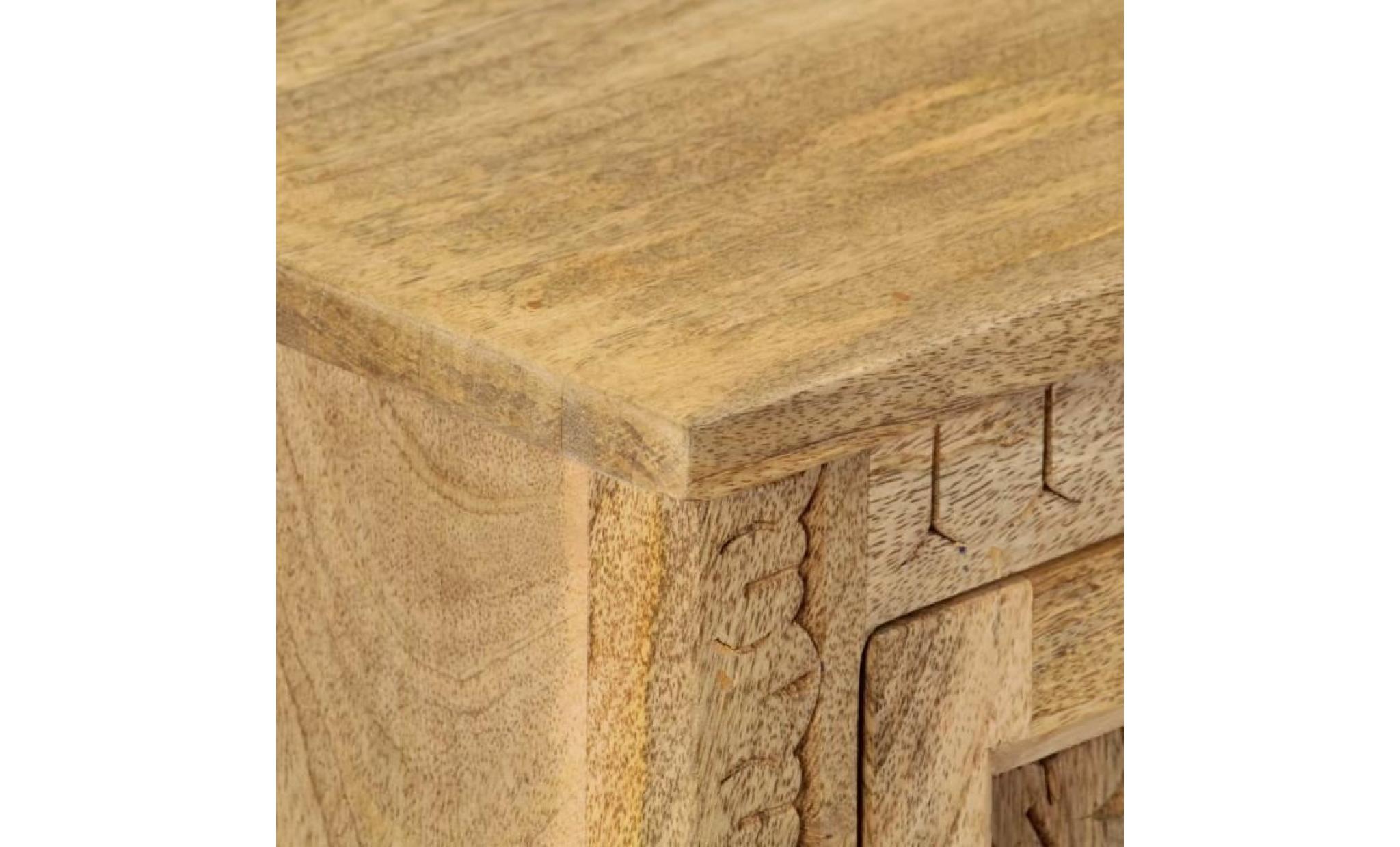 table de chevet bois de manguier  40 x 30 x 50 cm massif pas cher