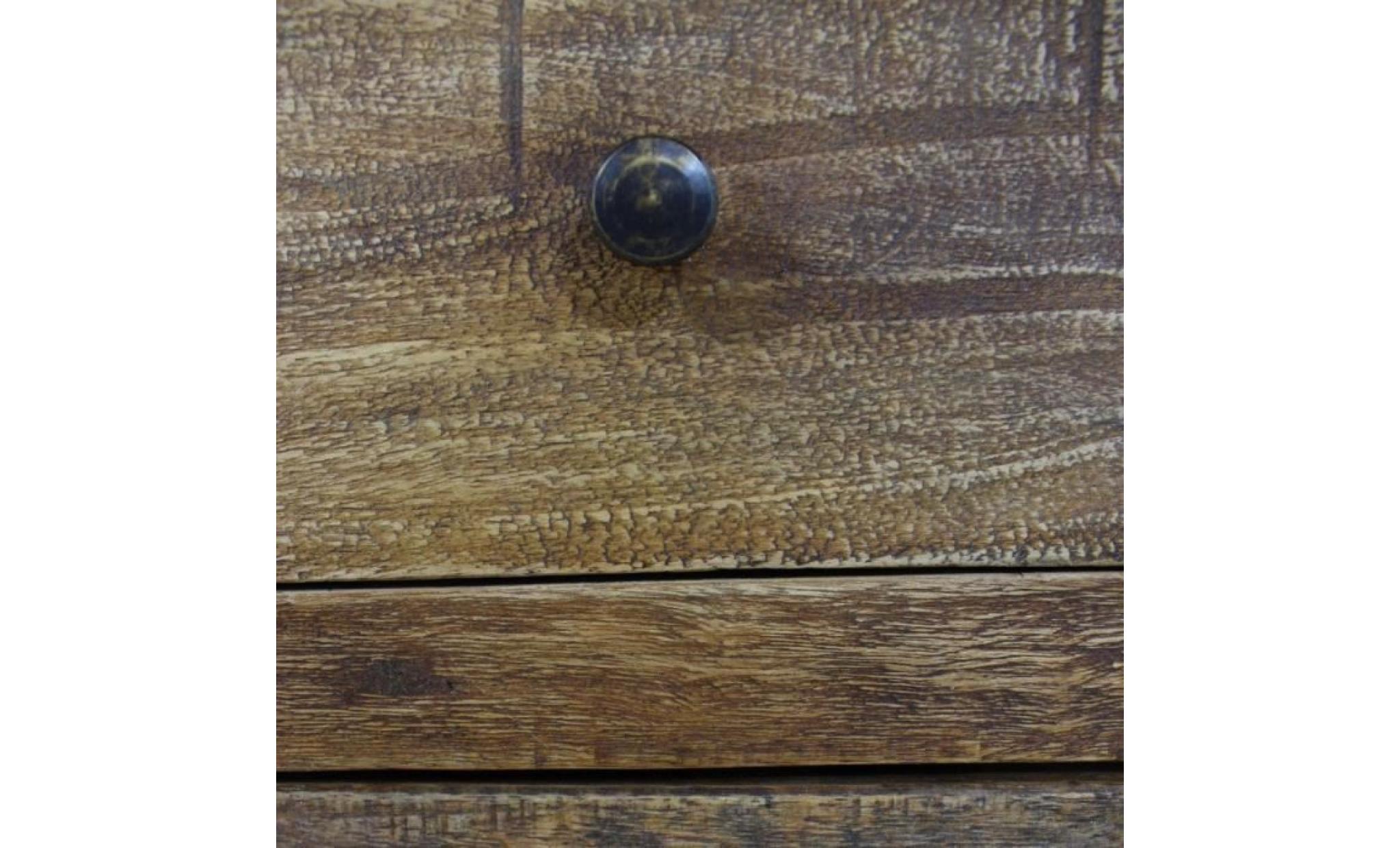 table de chevet bois de récupération massif 40 x 30 x 51 cm pas cher