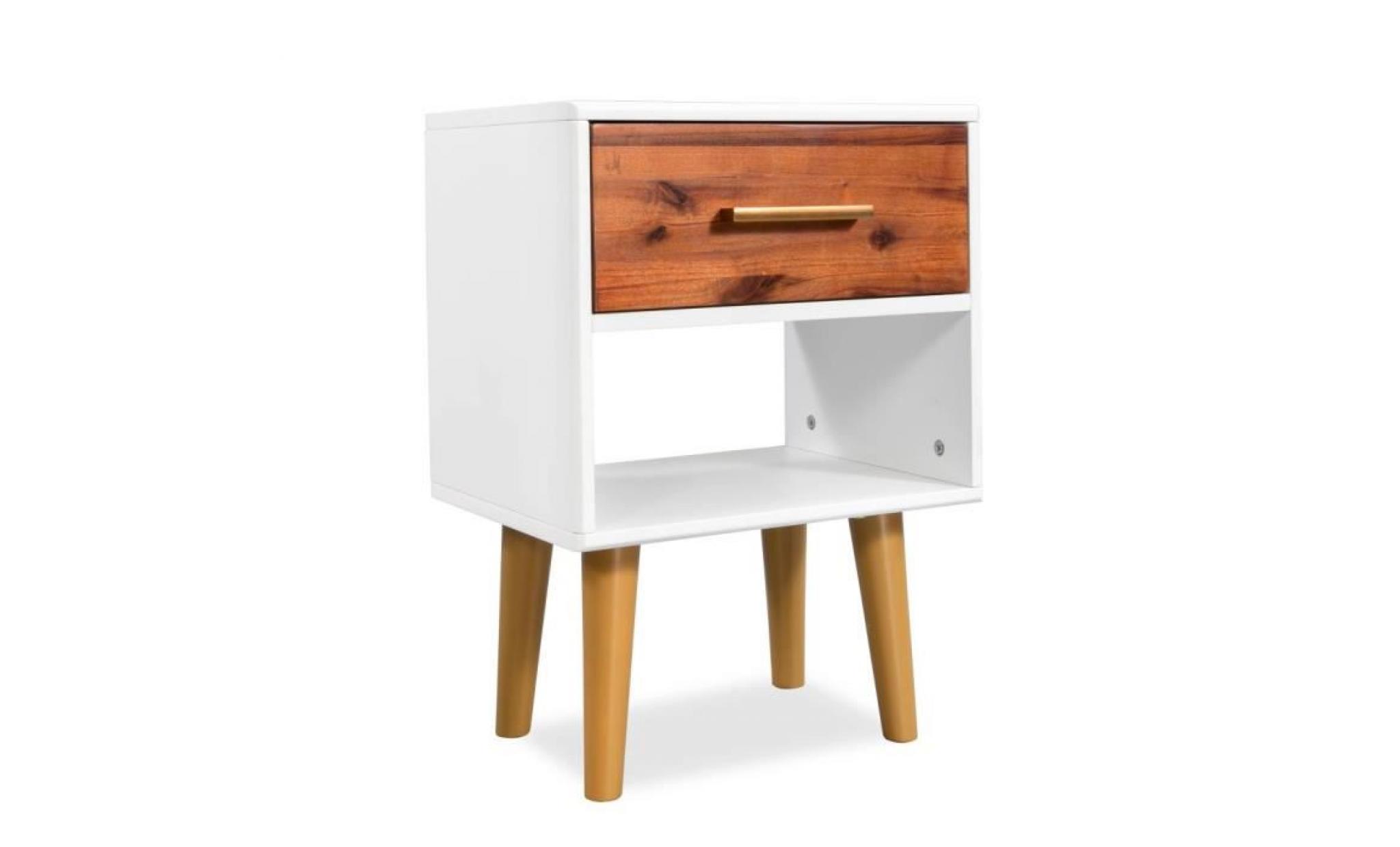 table de chevet chevet armoire de chevet meuble de chevet table de nuit 40 x 30 x 45 cm bois d'acacia massif