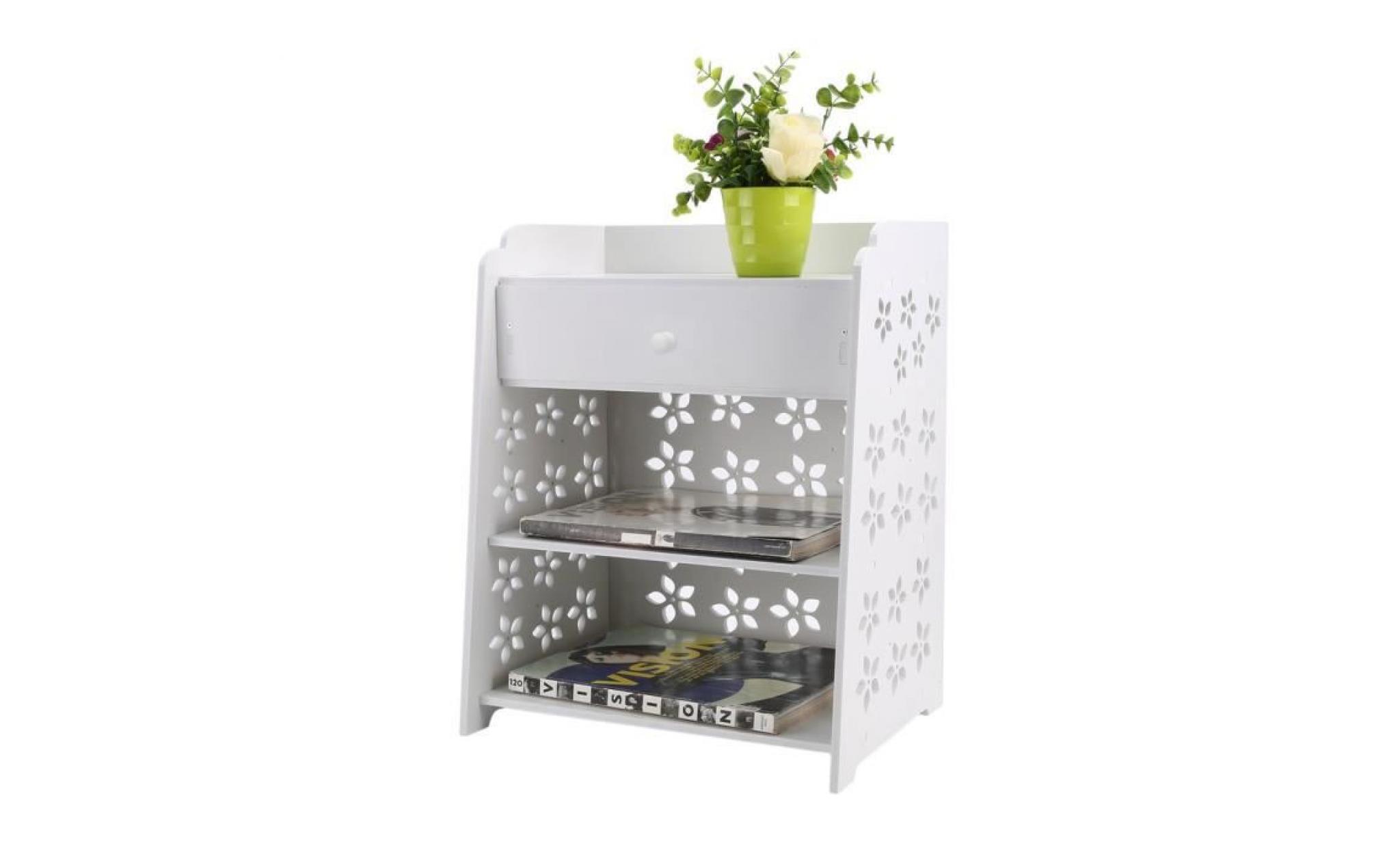 table de chevet élégante fleur moderne bois armoire