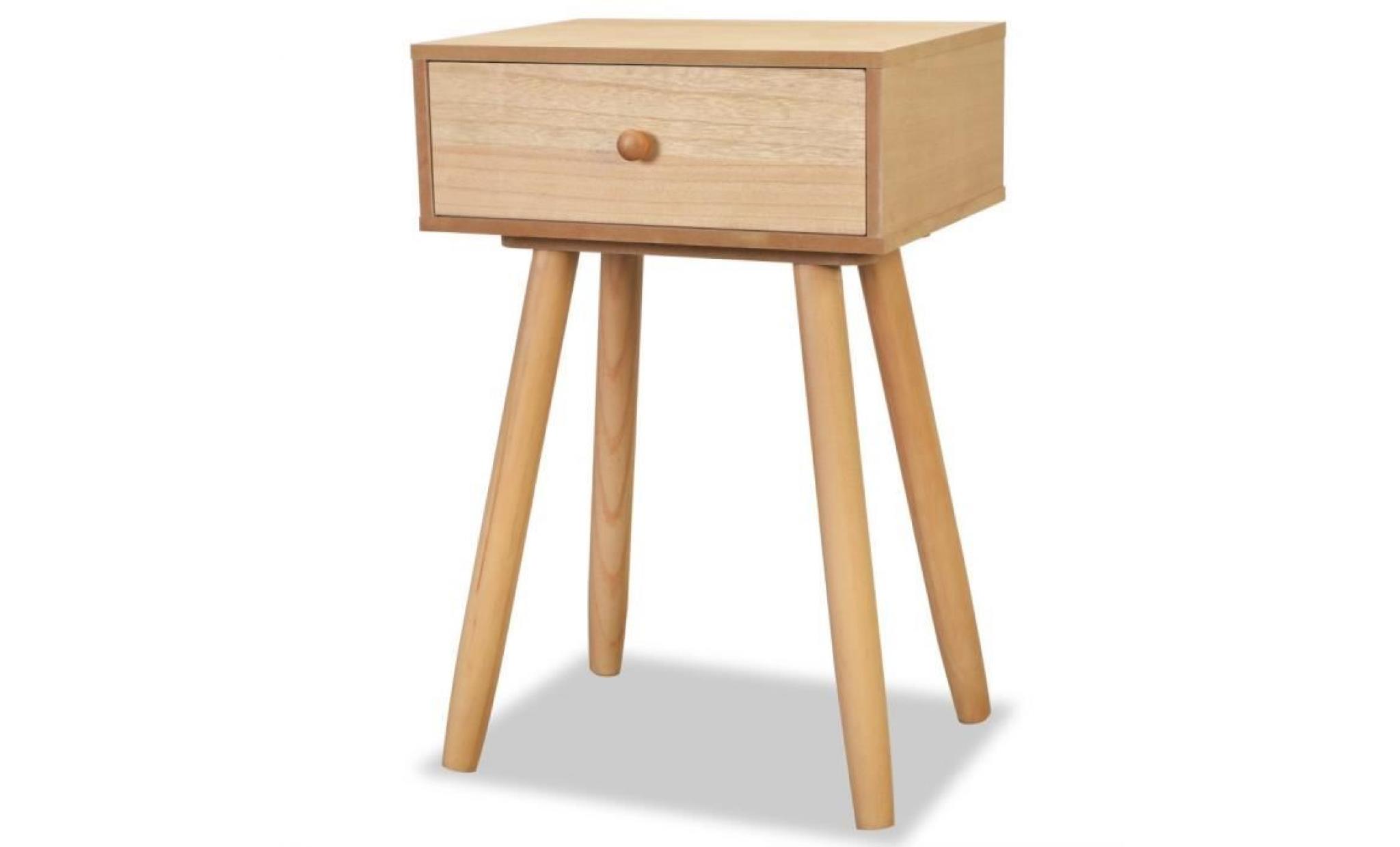 table de chevet meuble de chevet table de nuit armoire à titoir 2 pcs bois de pin massif 40 x 30 x 61 cm marron pas cher