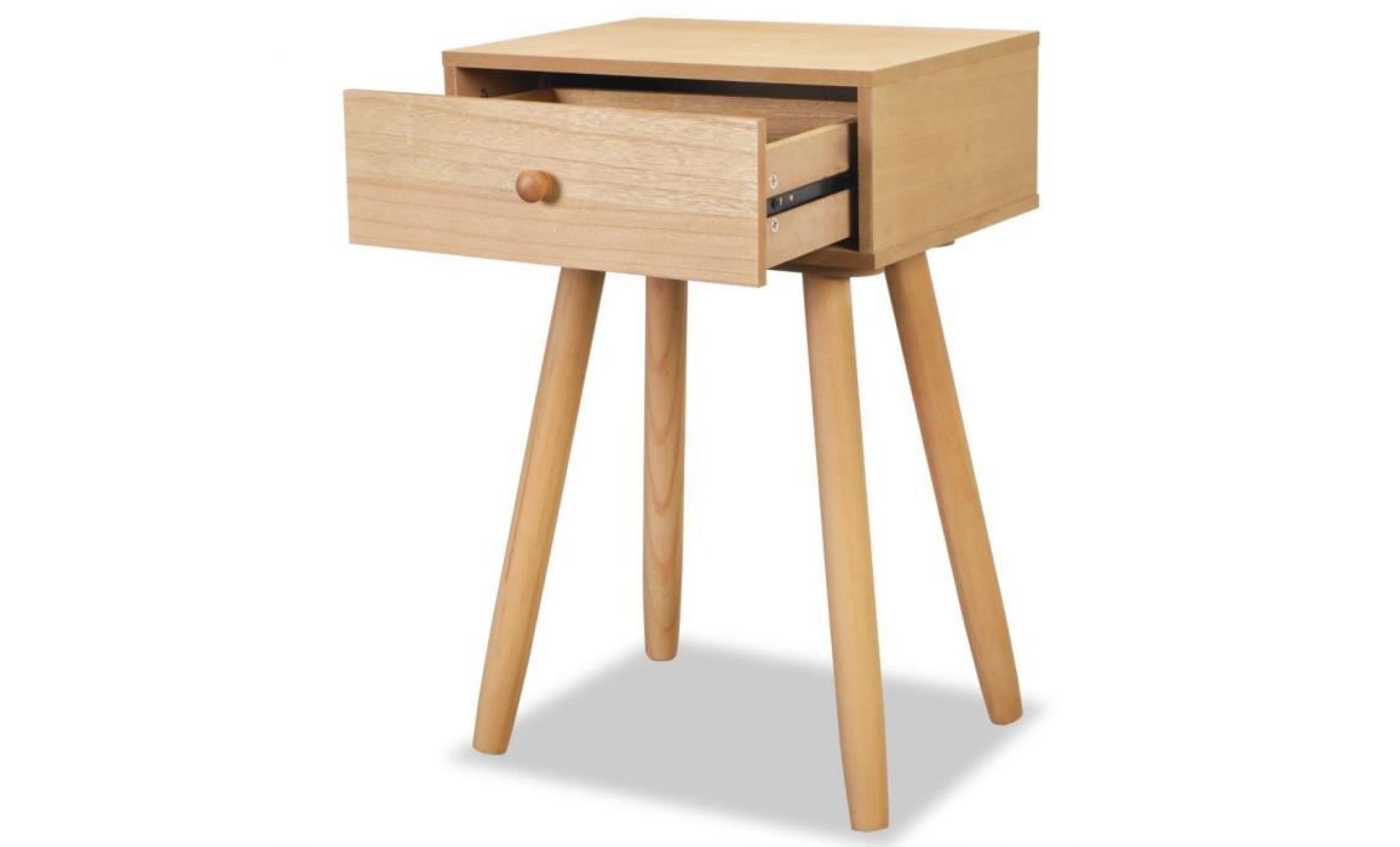 table de chevet meuble de chevet table de nuit armoire à titoir 2 pcs bois de pin massif 40 x 30 x 61 cm marron pas cher