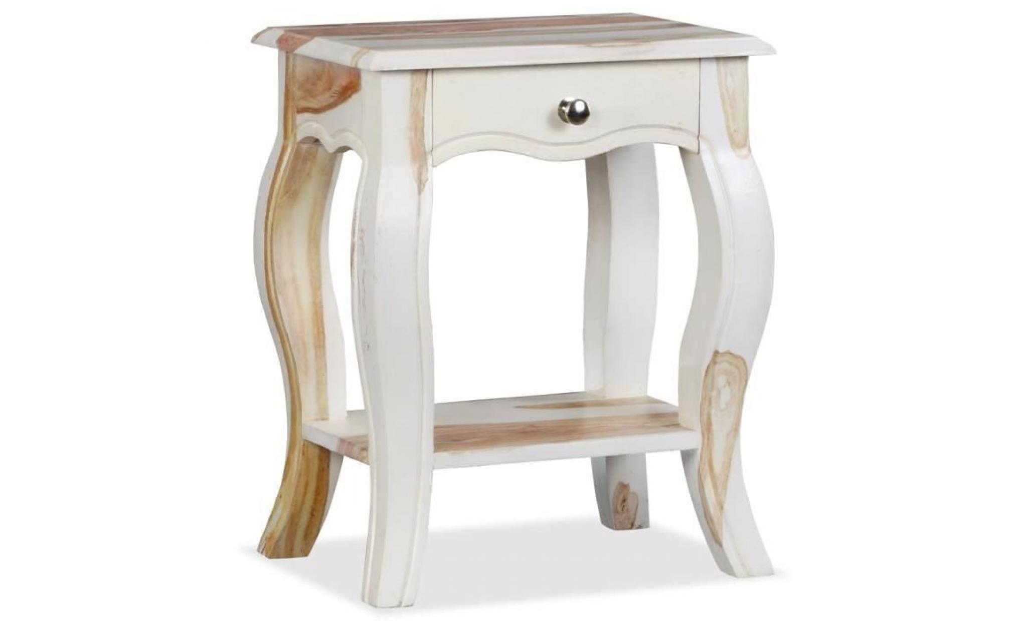 table de chevet  table de nuit bois massif de sesham 40 x 30 x 50 cm