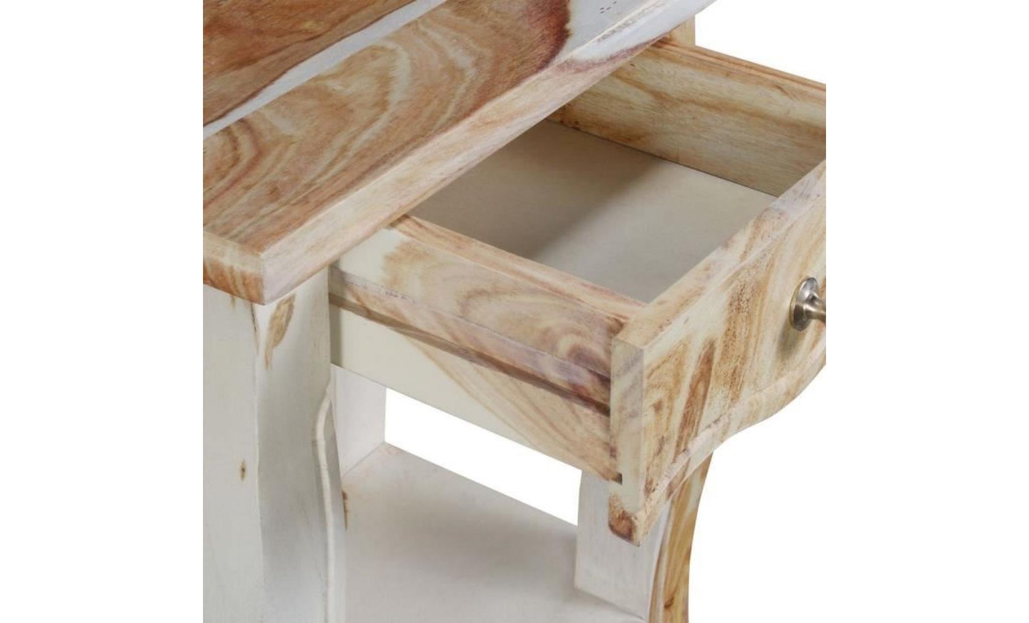 table de chevet table de nuit bois massif de sesham 40 x 30 x 50 cm pas cher