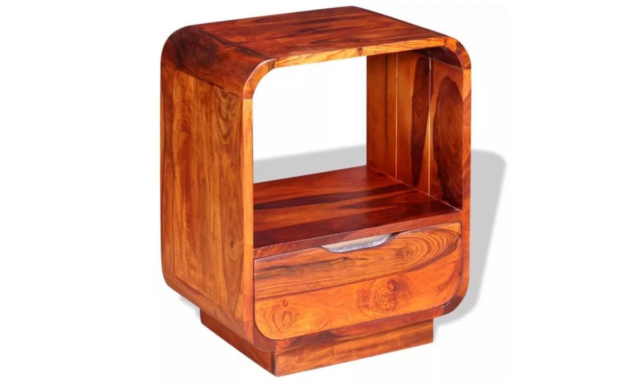 table de chevet table de nuit meuble de chevet armoire de chevet avec tiroir bois de sesham 40 x 30 x 50 cm pas cher