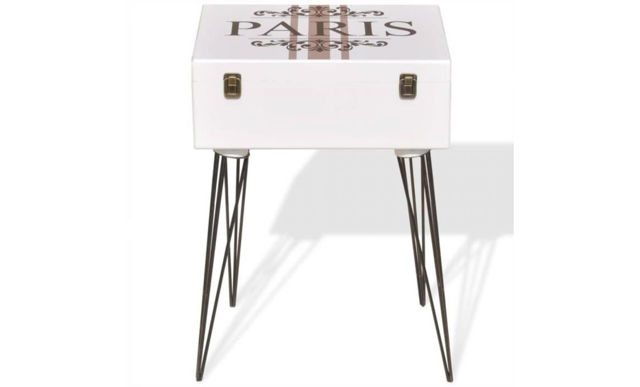 table de chevet table de nuit scandinavecontemporain 40 x 30 x 57 cm blanc pas cher