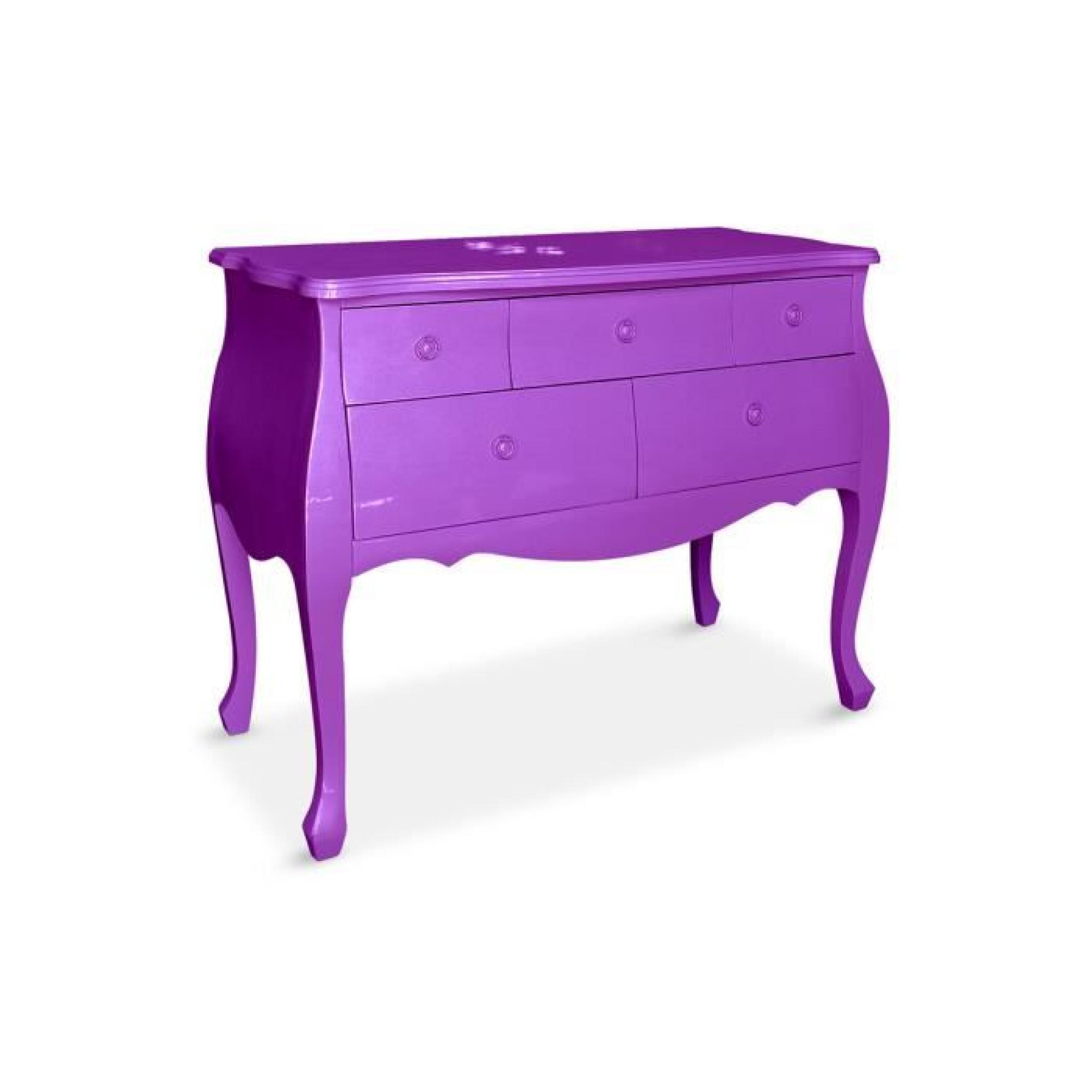 Table de chevet violette / MDF laqué Parolo