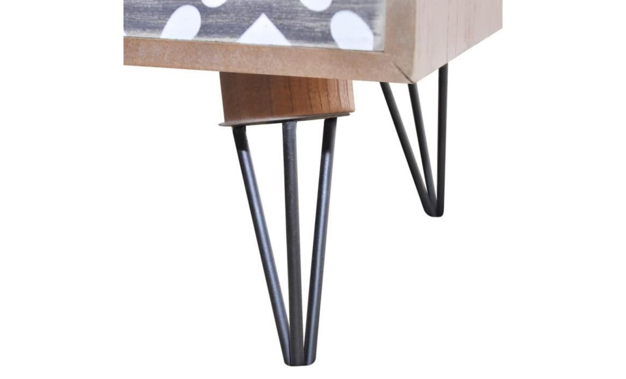 table de chevet52 x 30 x 55,5 cm   table de nuit scandinave avec 3 tiroirs marron pas cher