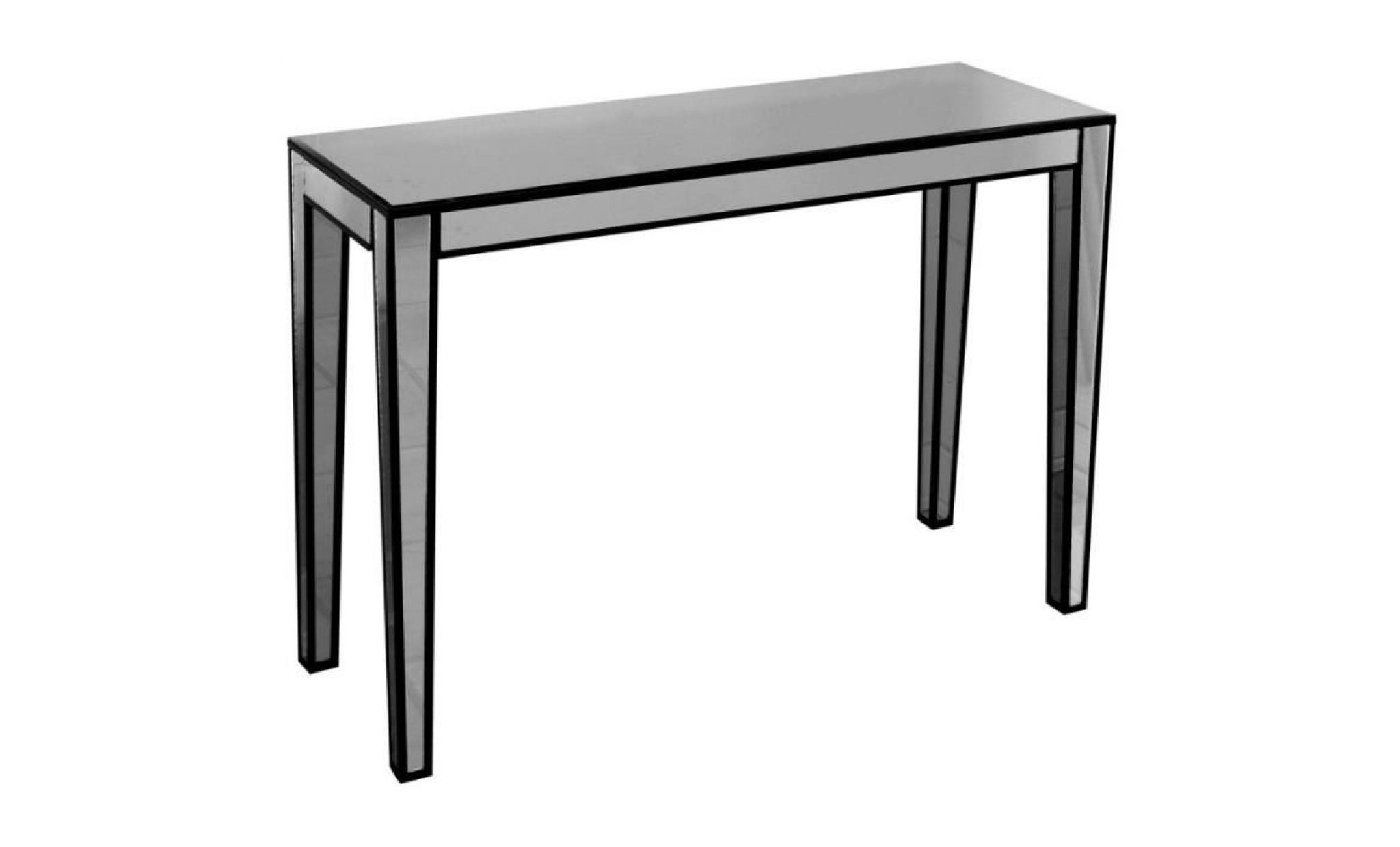 table de console en verre titanium