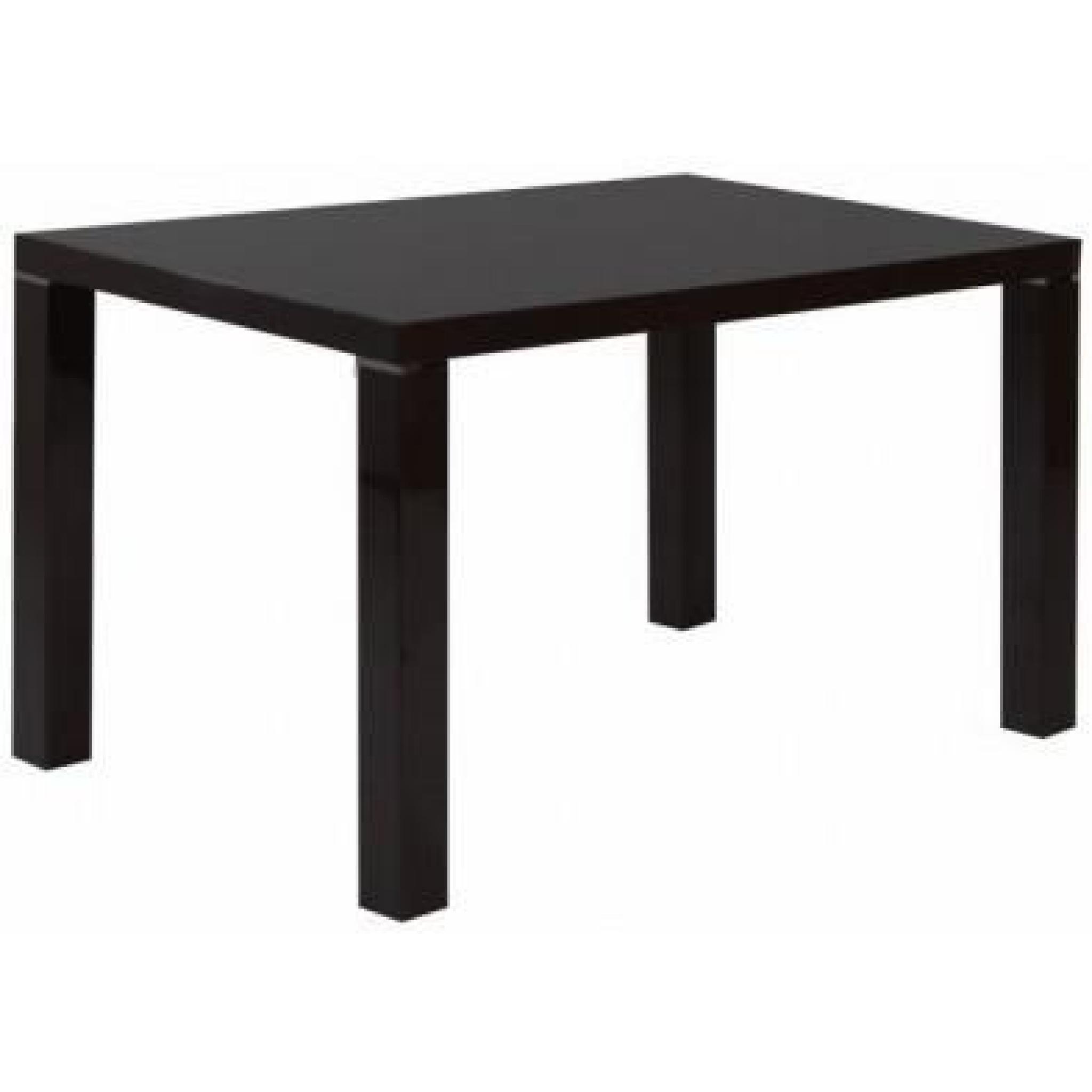 Table de cuisine 130 cm rectangulaire noir 