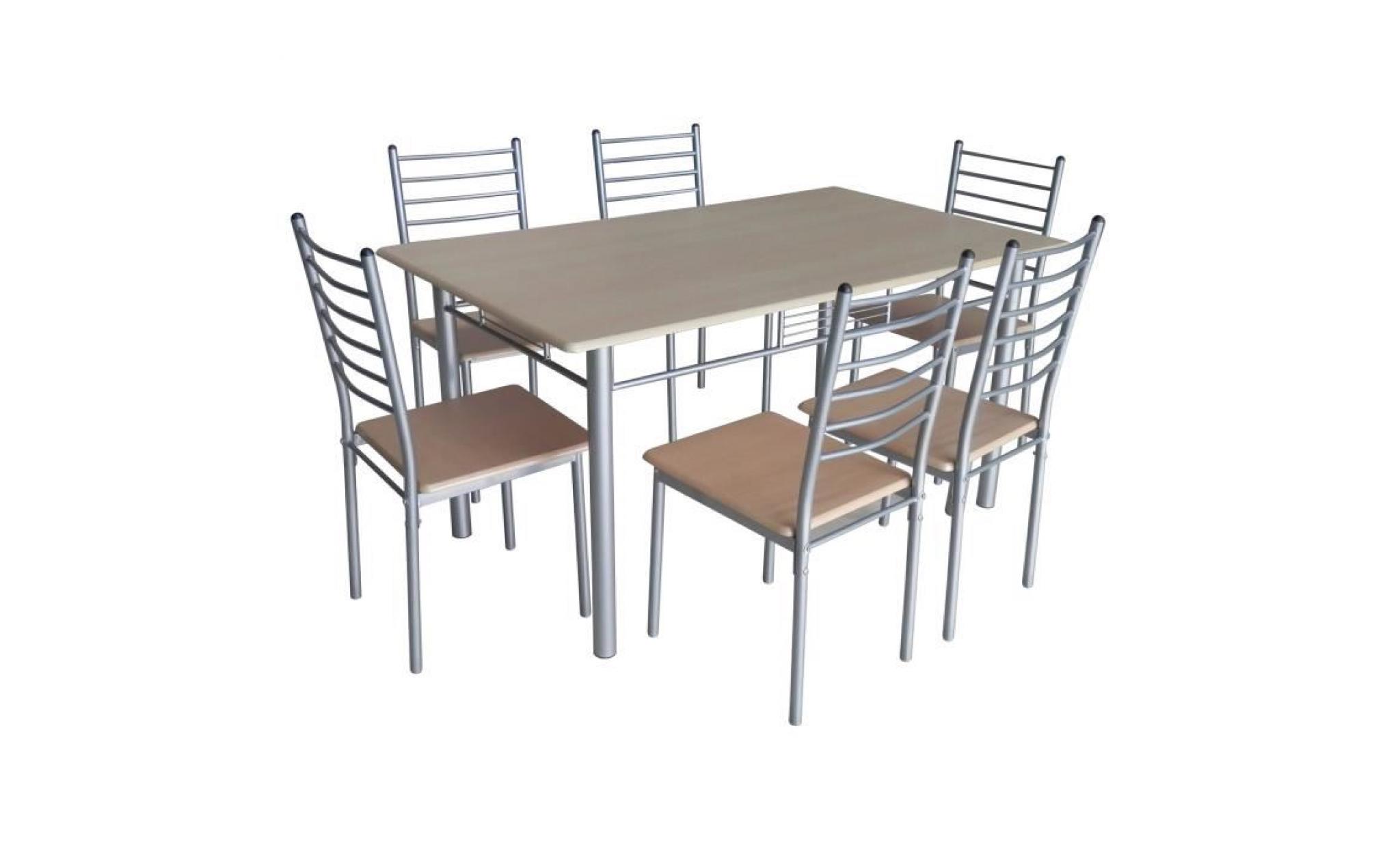 table de cuisine salle à manger + 6 chaises ella