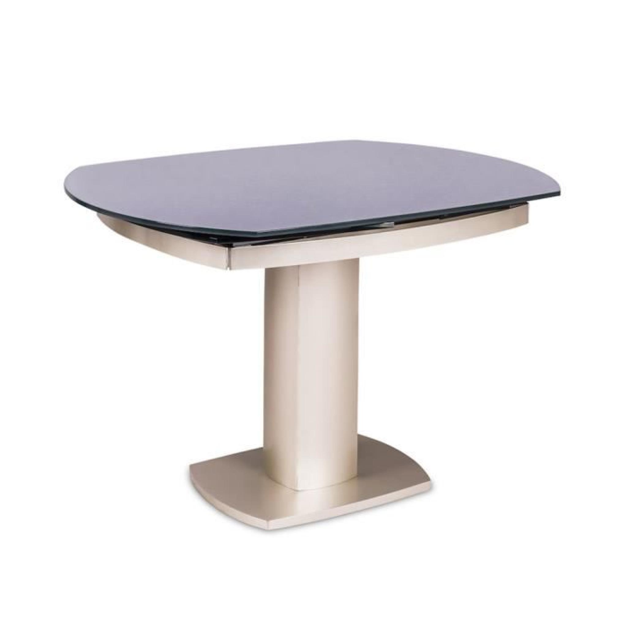 Table de design moderne en métal et verre Japan-gris