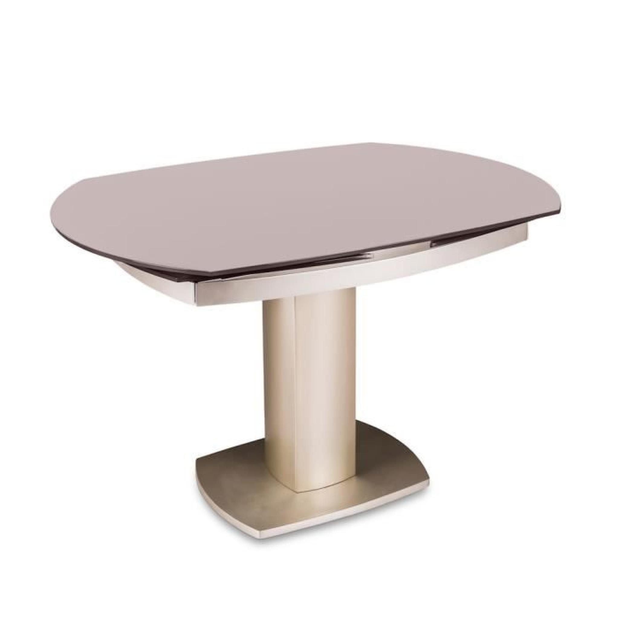 Table de design moderne en métal et verre Japan-tortora