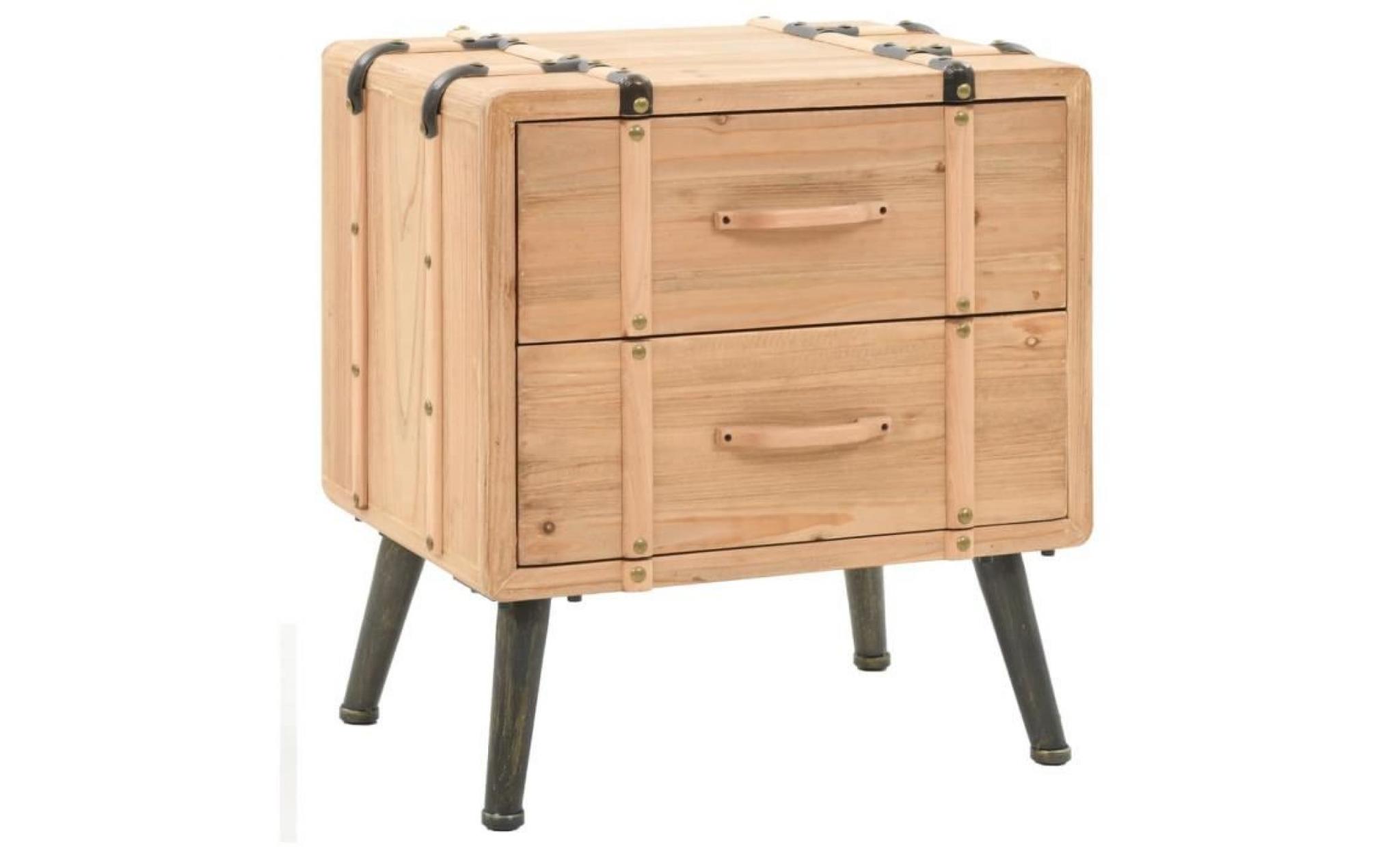 table de nuit chevet table de chevet armoire de chevet meuble de chevet bois de sapin massif  50 x 35 x 57 cm