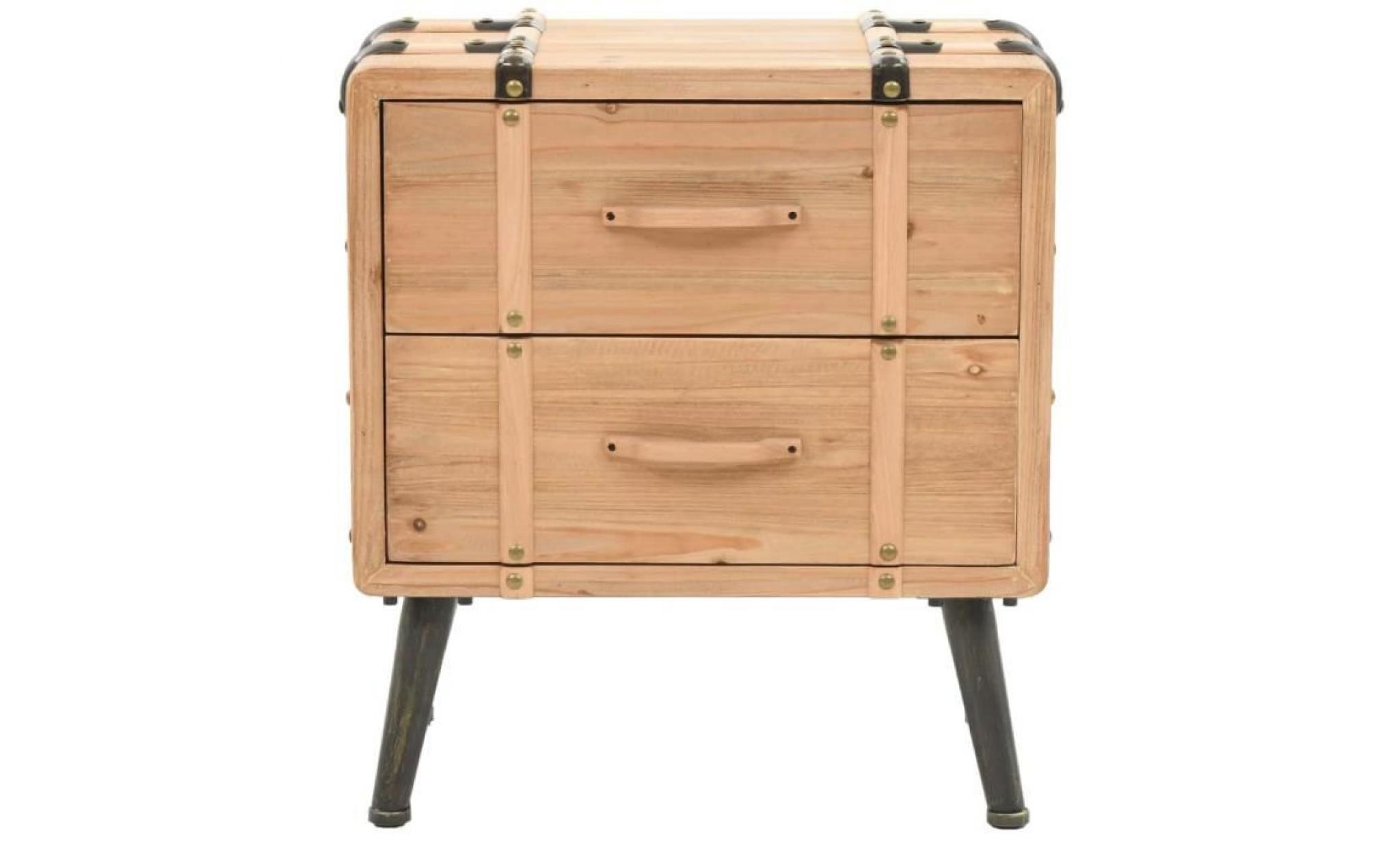 table de nuit chevet table de chevet armoire de chevet meuble de chevet bois de sapin massif  50 x 35 x 57 cm pas cher