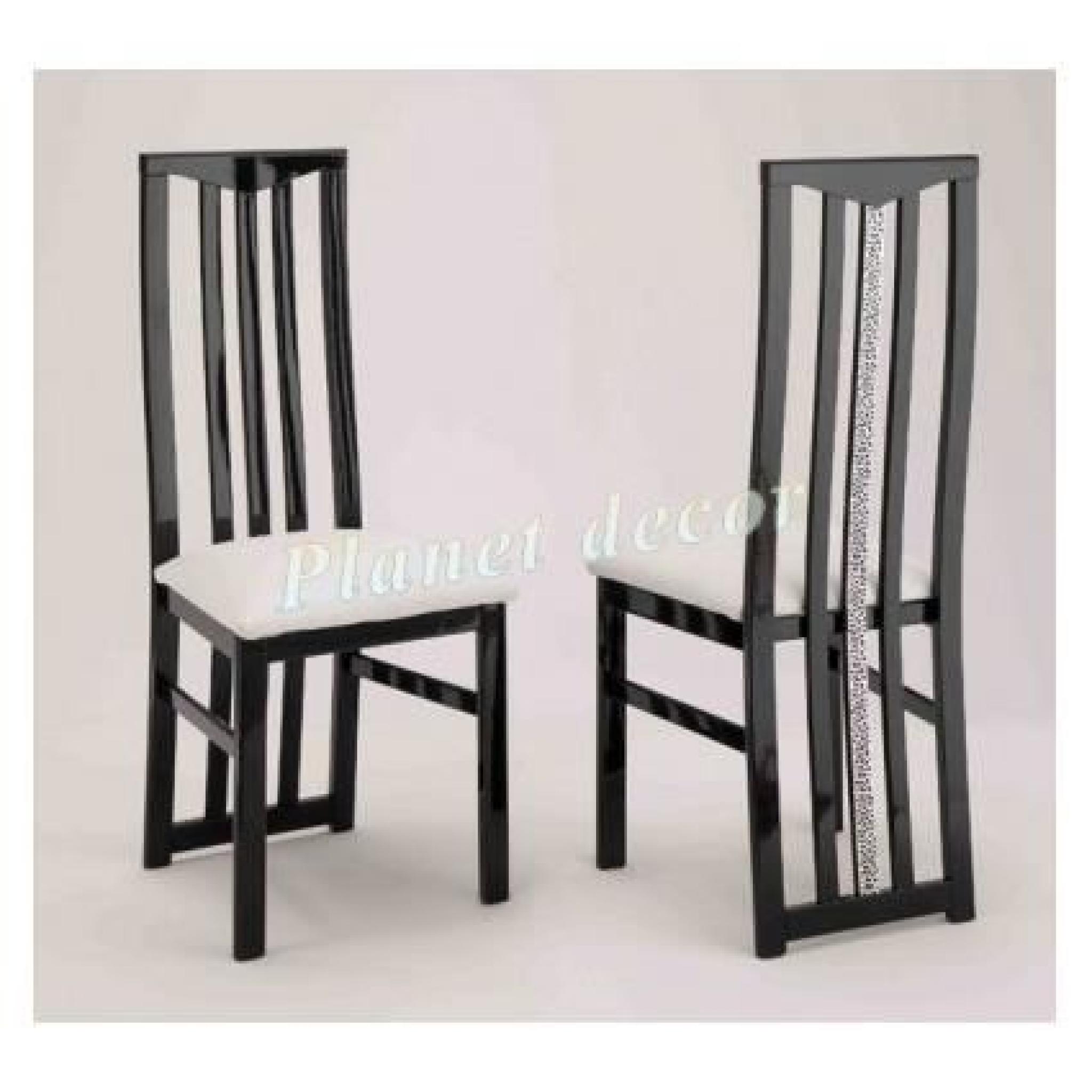 TABLE DE REPAS+4 chaises CROMO Bicolore 160 cm pas cher