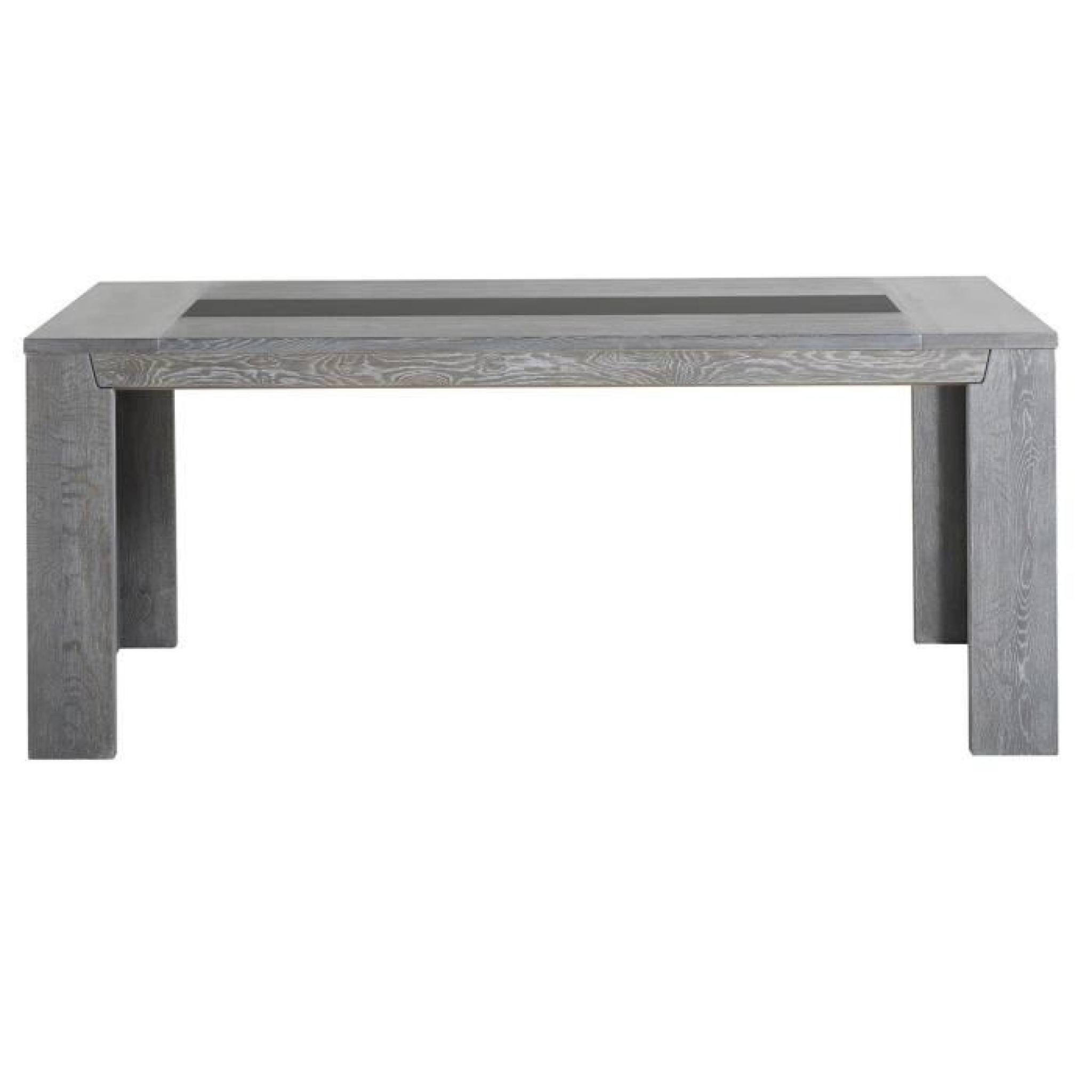 Table de repas avec tiroir chêne gris ROC