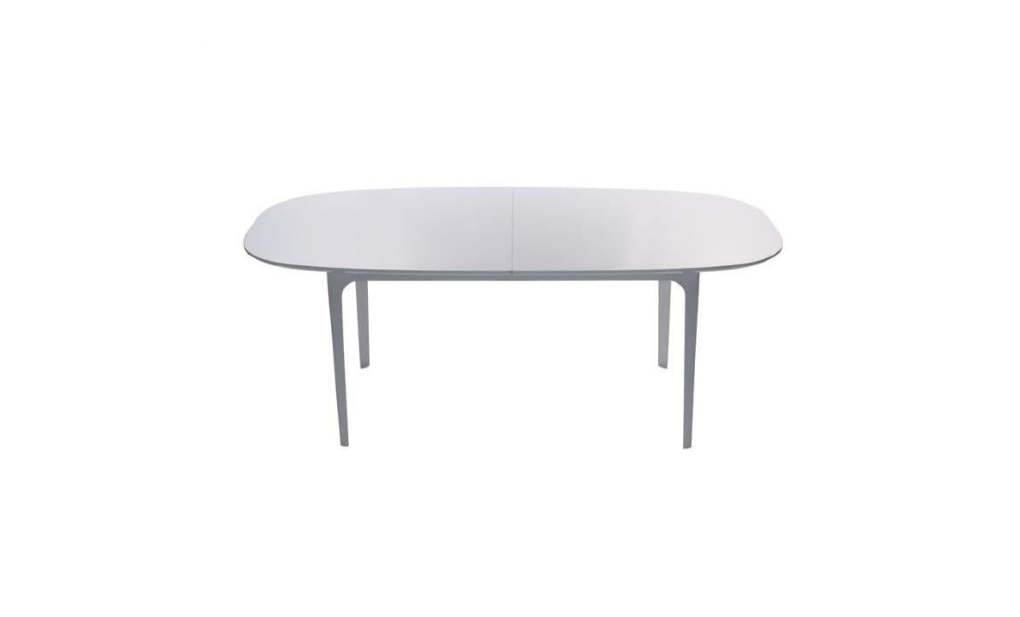 Table de repas Blanche extensible - OVO - L 200 / 250 x l 100 x H 75 cm