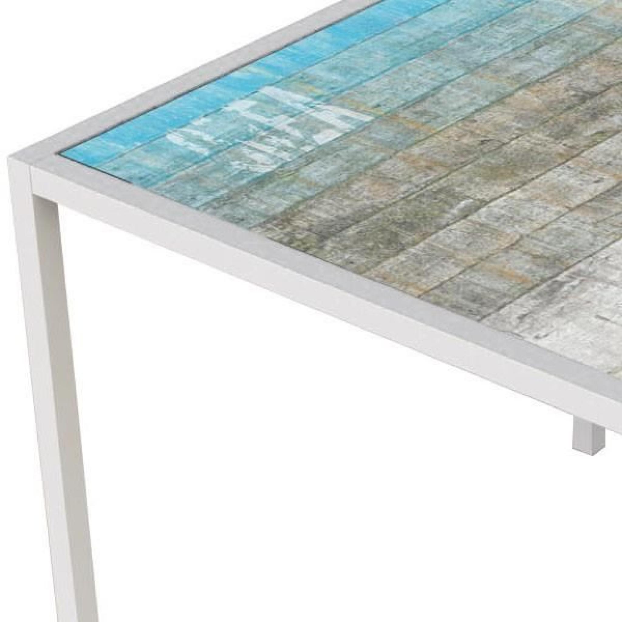 Table de repas carrée Blanc mat - ORAE - L 90 x l 90 x H 75 cm pas cher