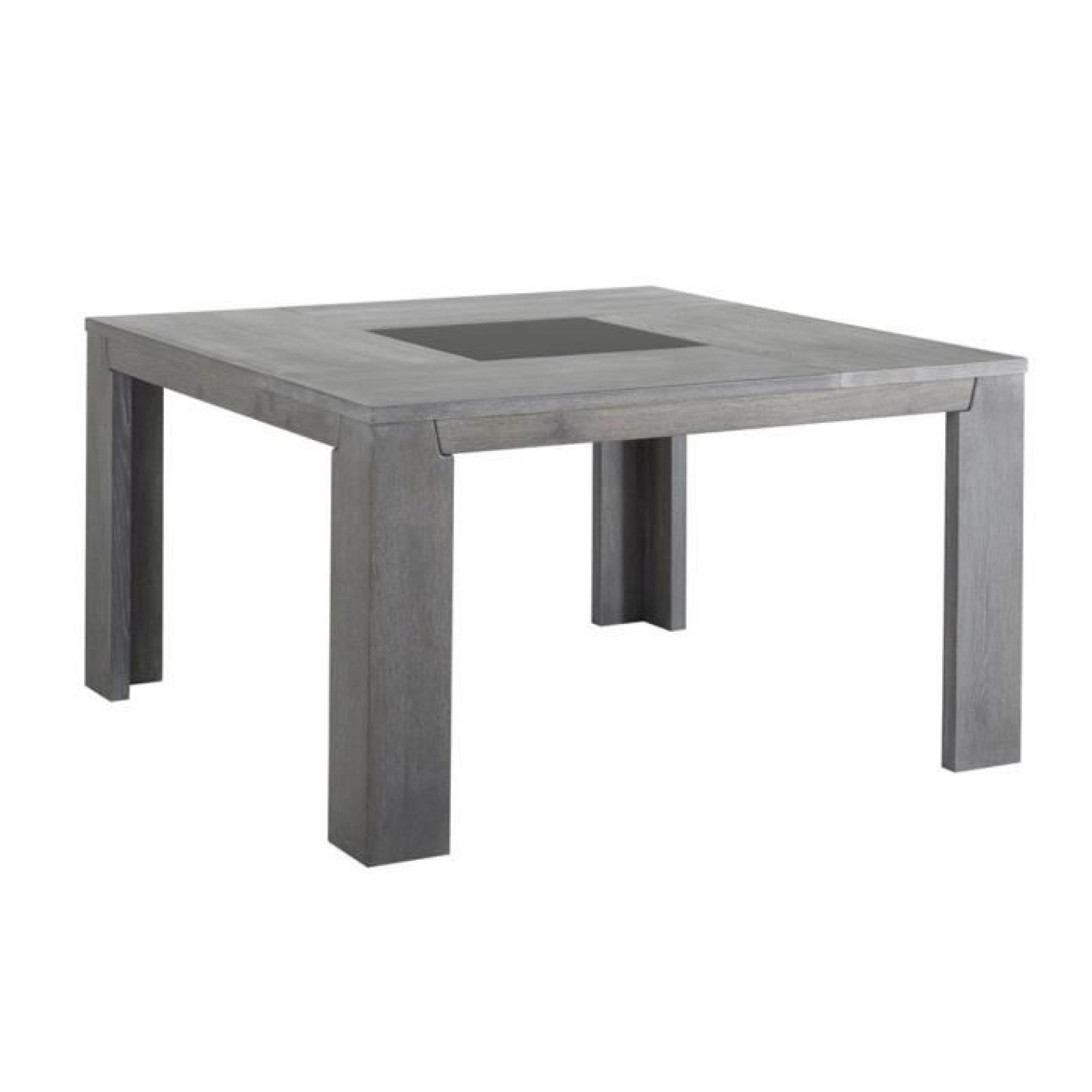 Table de repas carrée coloris Chêne gris, H 77 x L 140 x P 140 cm