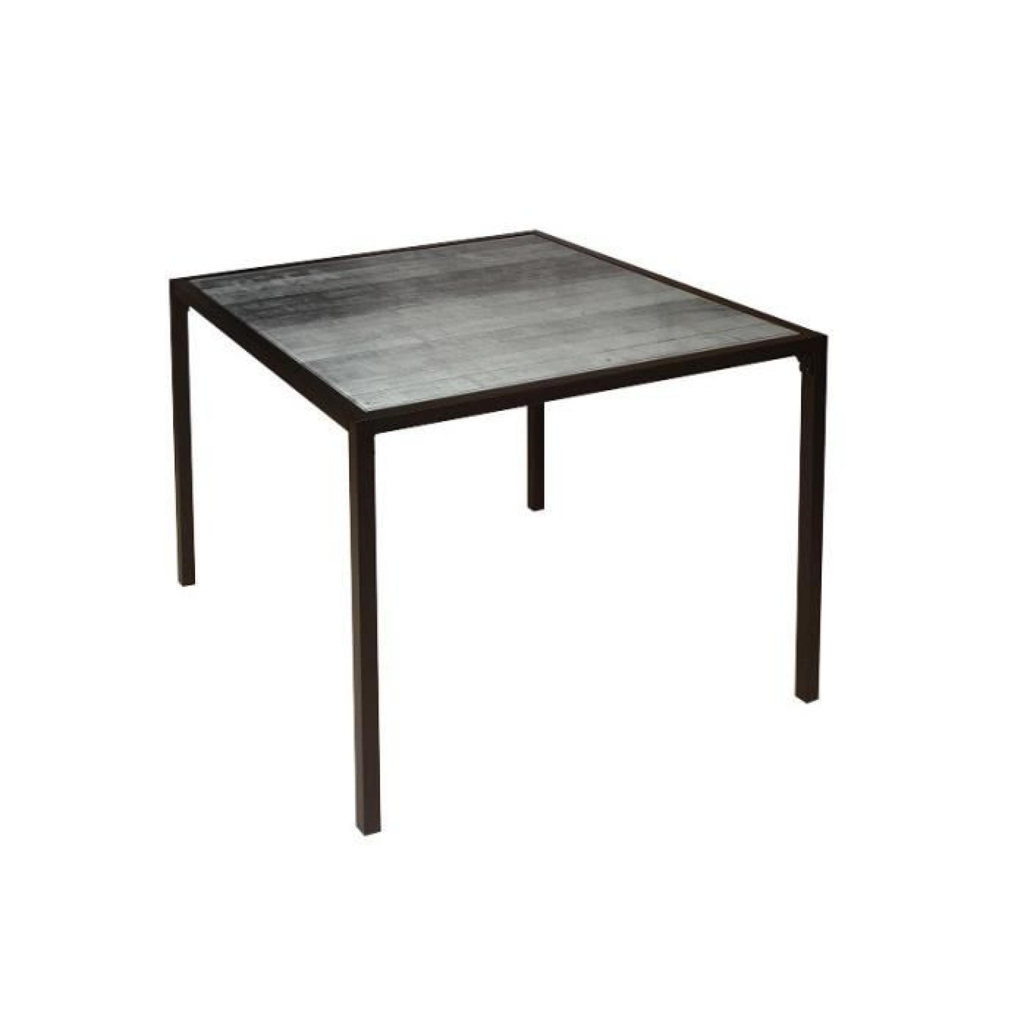 Table de repas carrée Noir mat - ORAE - L 90 x l 90 x H 75 cm