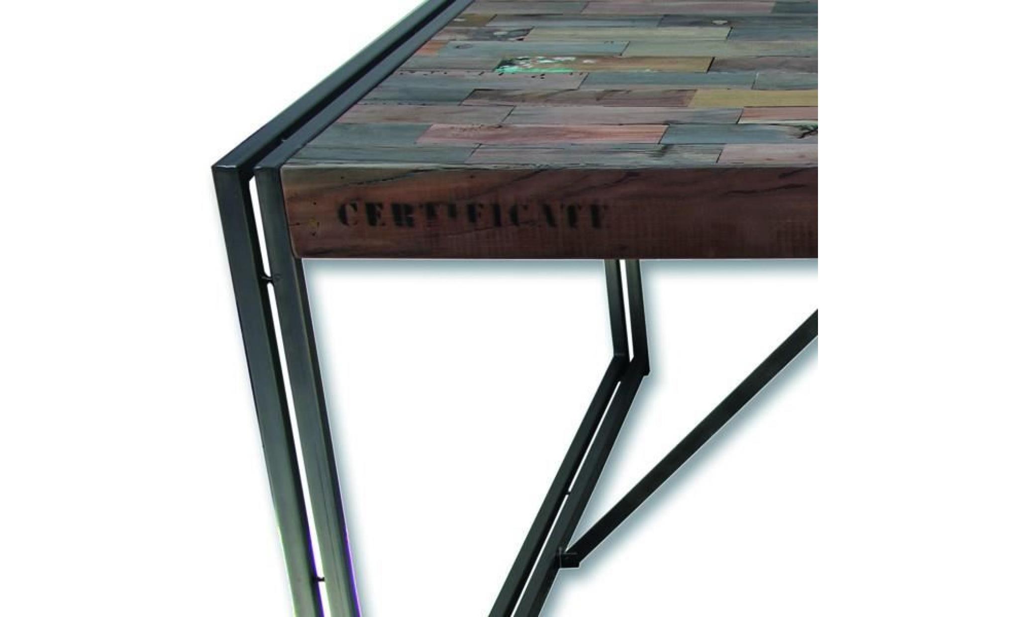 Table de repas en bois carrée 140 cm² - INDUSTRY - L 140 x l 140 x H 78 pas cher