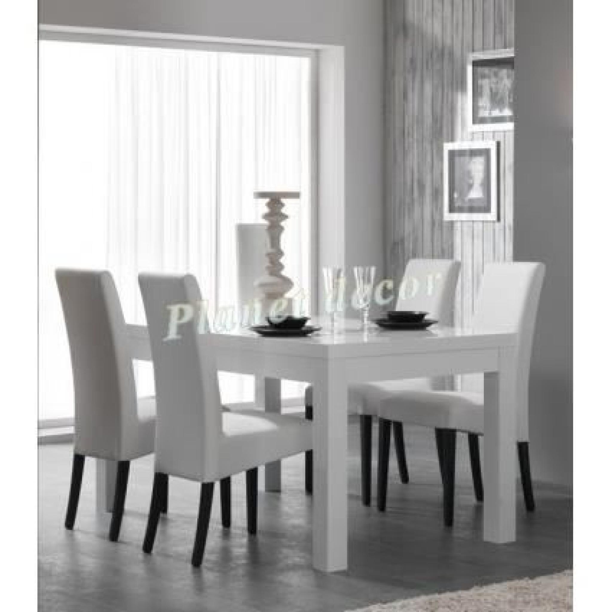 Table de repas FANO Blanc L160cm(sans chaises)