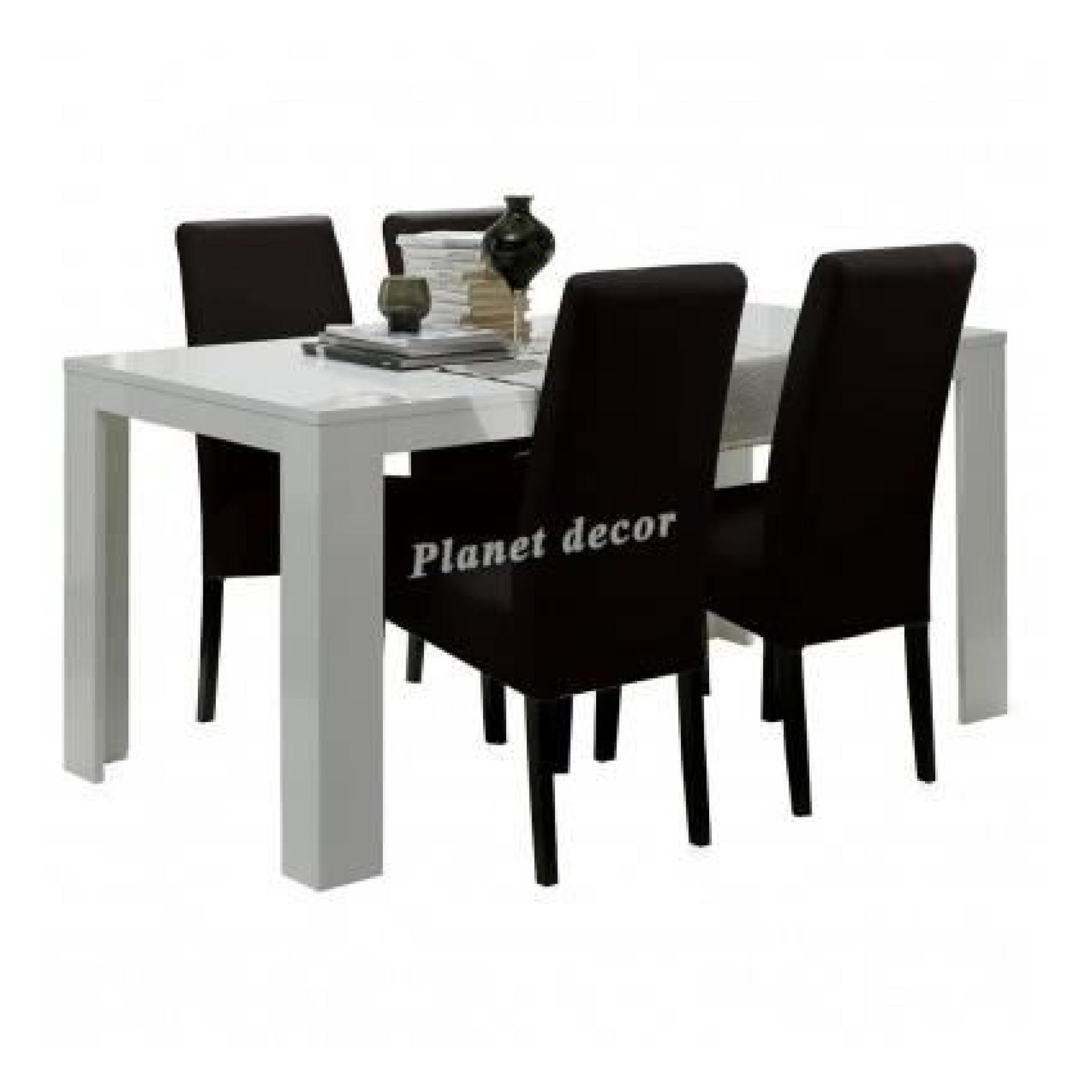 Table de repas PISA Blanc 160 cm(sans chaises)