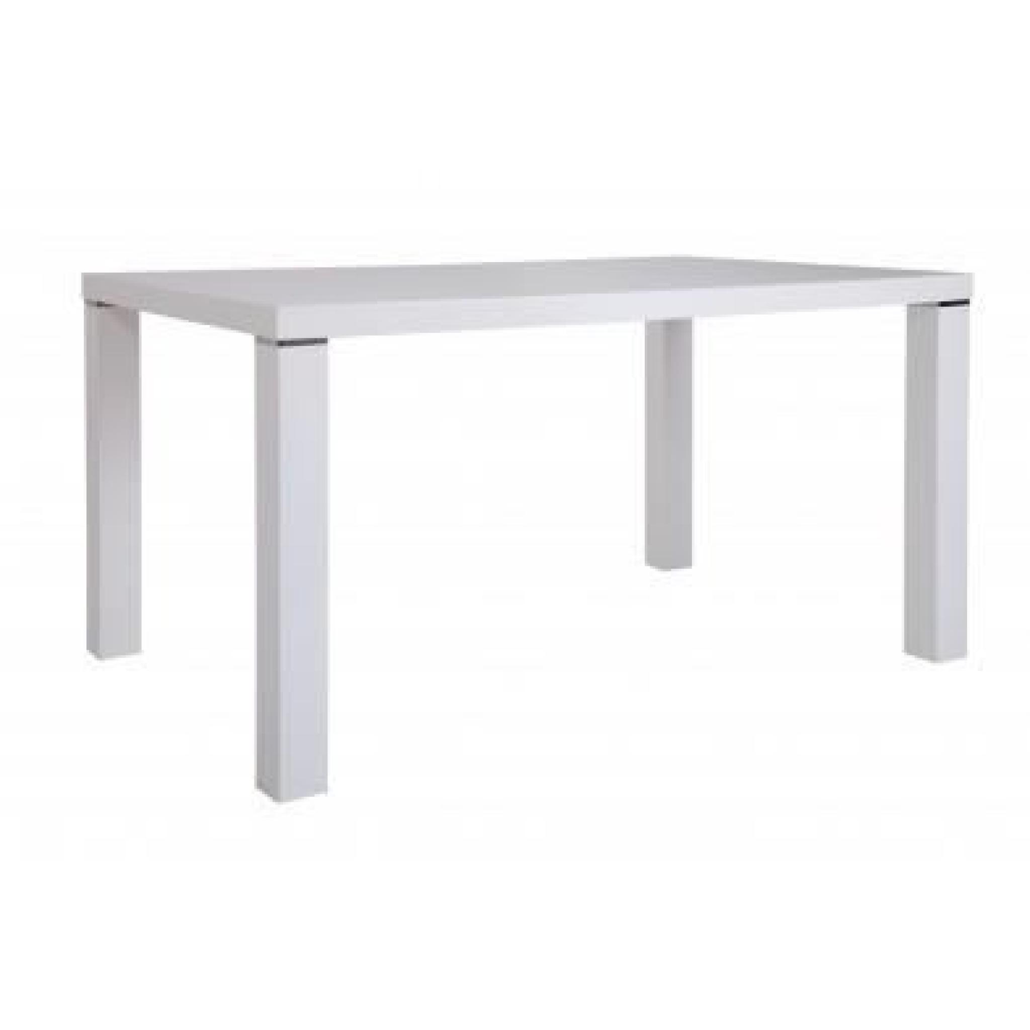 Table de salle à manger 160 cm blanc laqué 