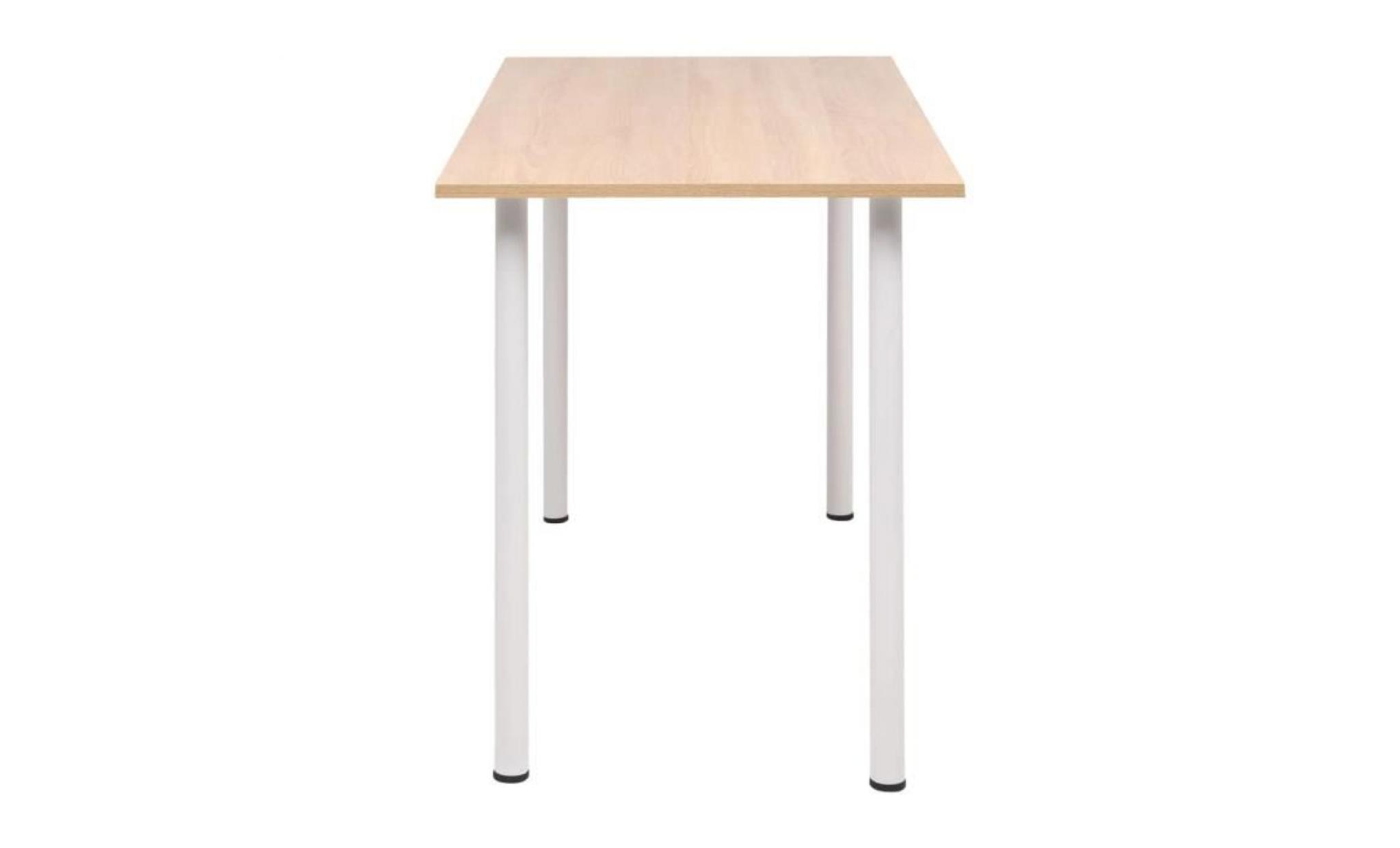 table de salle à manger aggloméré 120x60x73 cm chêne et blanc table basse table console pas cher