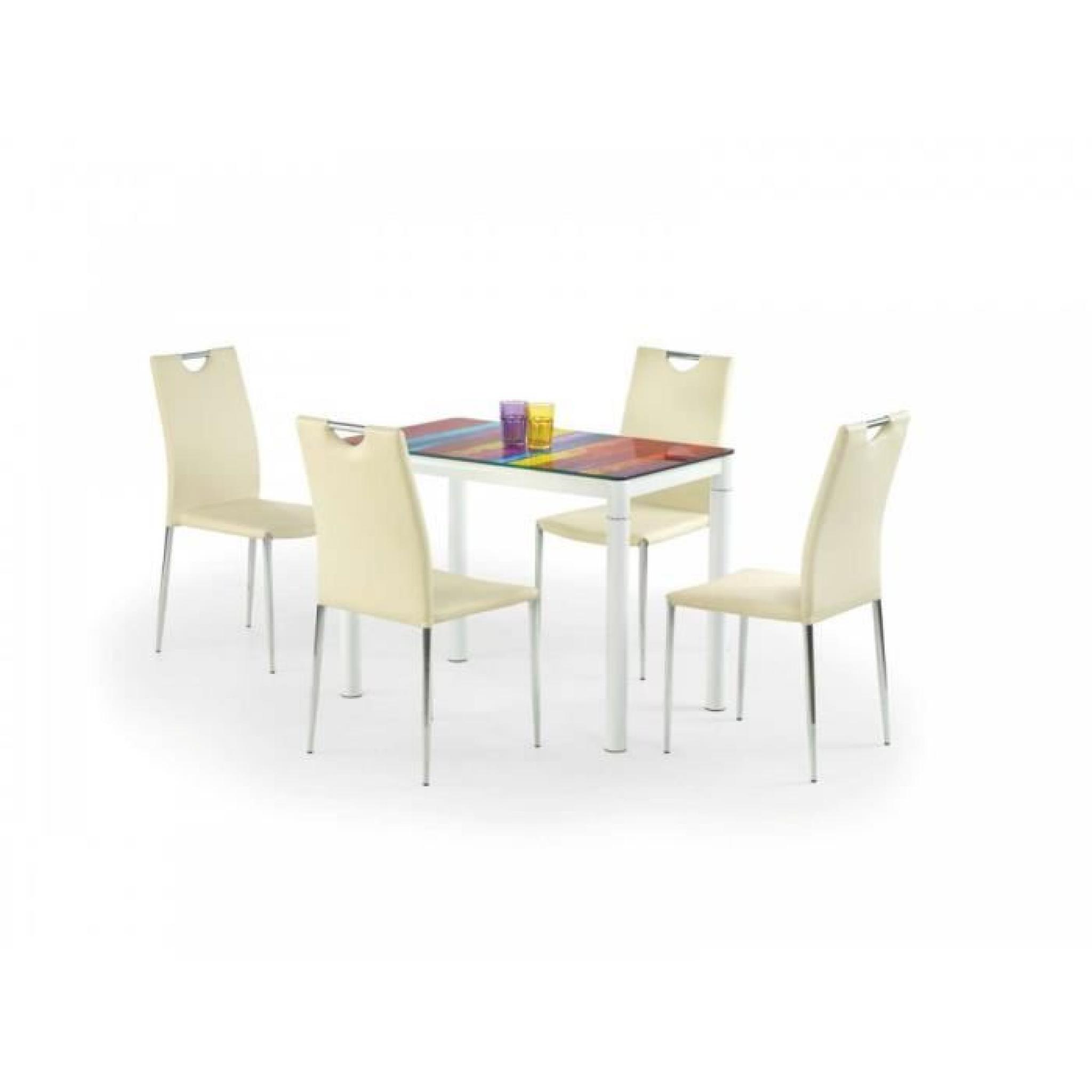 Table de salle à manger Argus en Verre Coloré (LxlxH): 100-60-75 cm