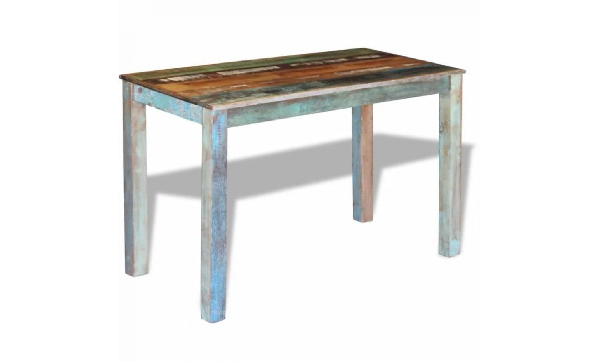 table de salle à manger bois de récupération 115 x 60 x 76 cm pas cher