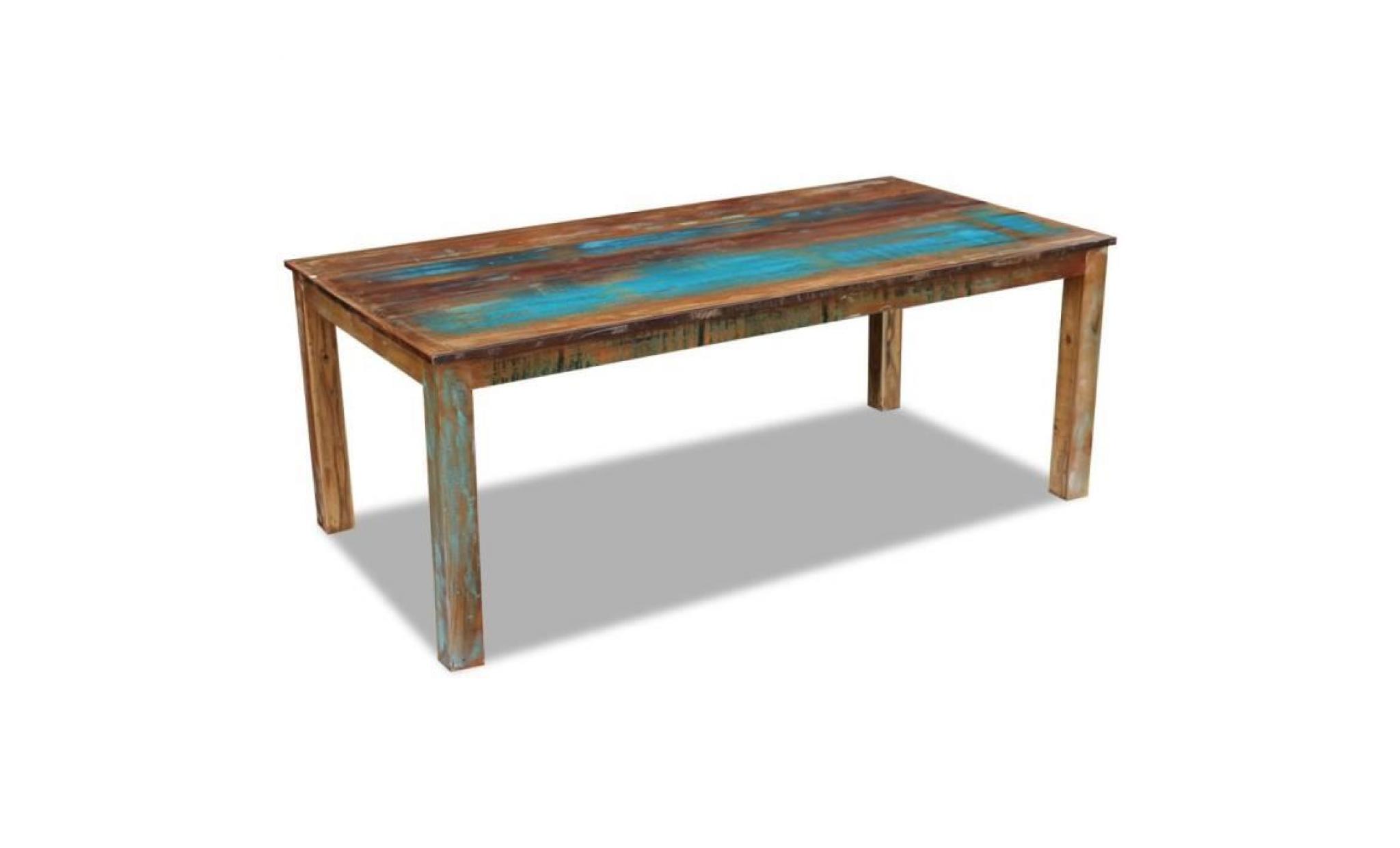 table de salle à manger bois de récupération 200x100x76 cm