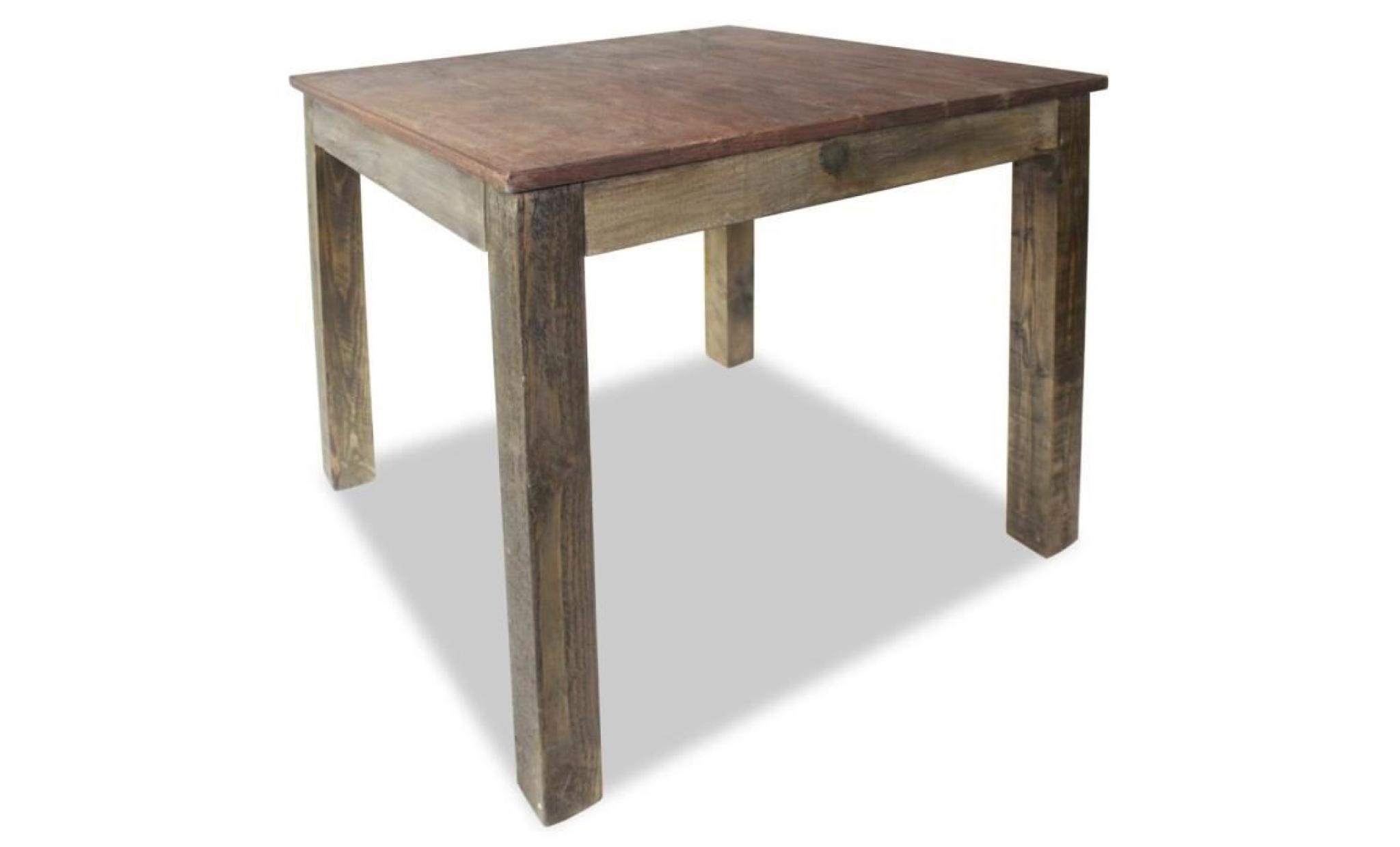 table de salle à manger bois de récupération massif 180 cm pas cher