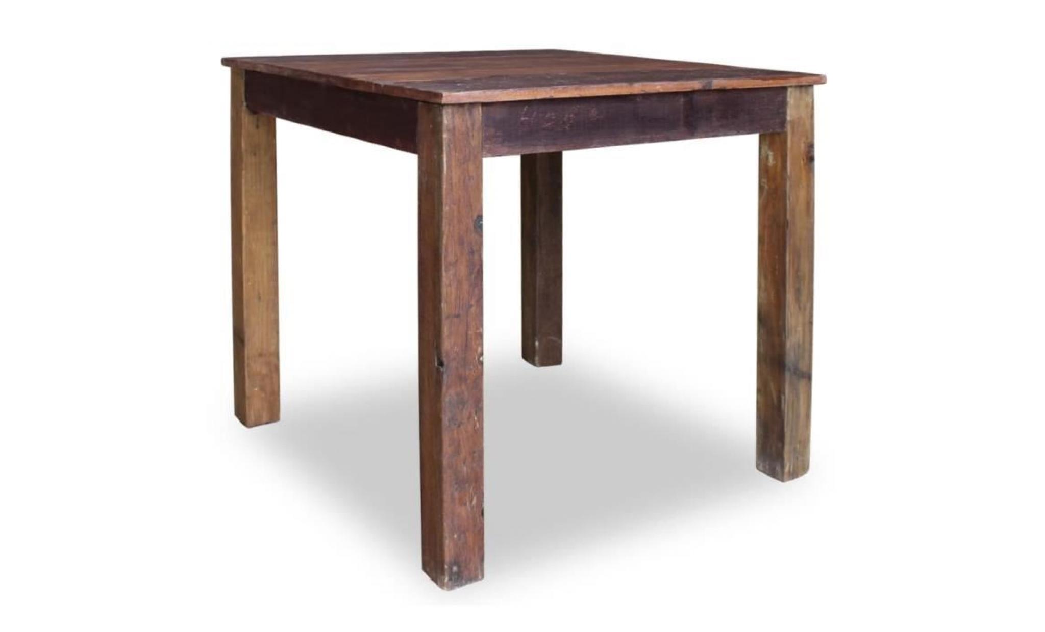 table de salle à manger bois de récupération massif 180 cm pas cher