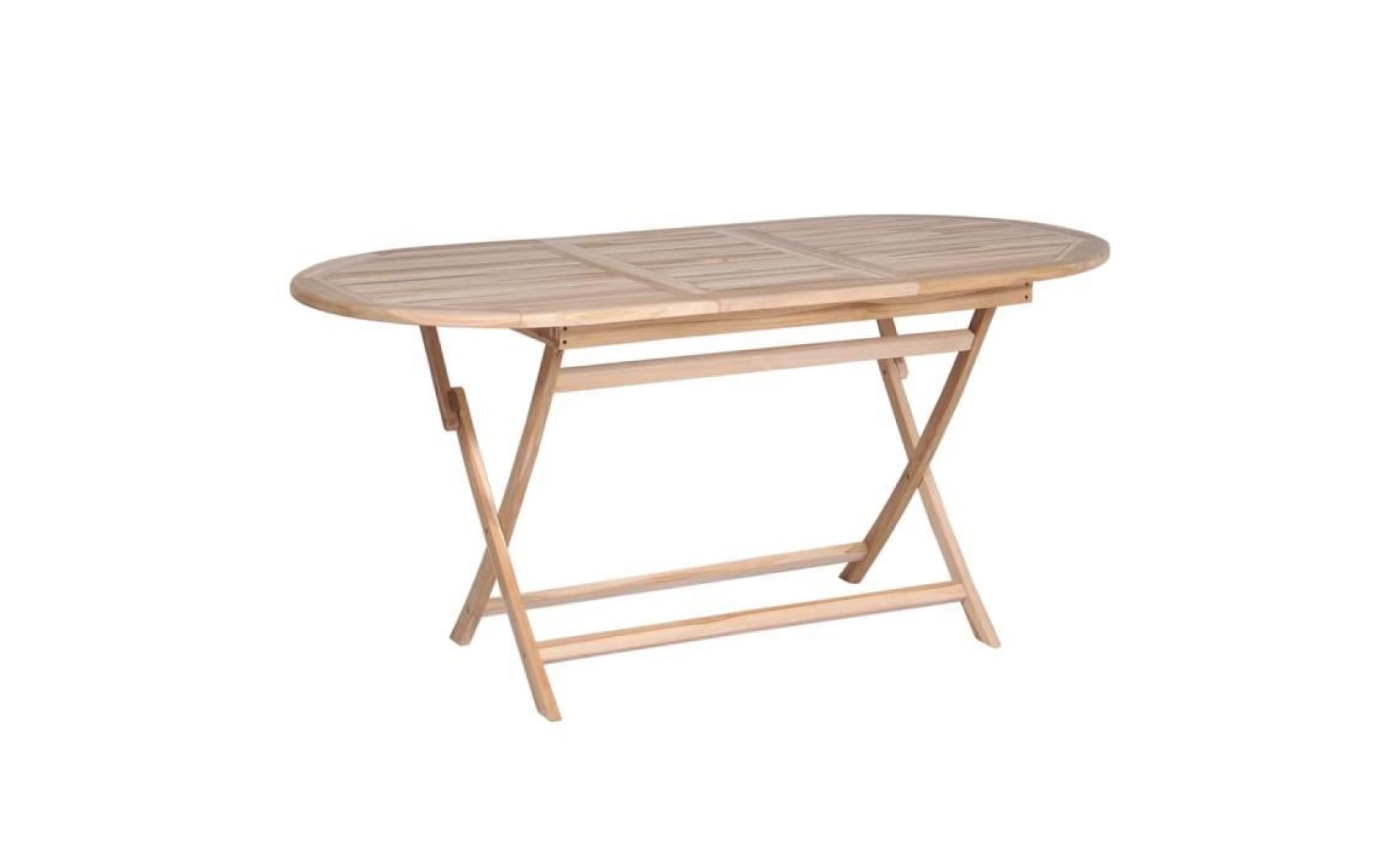 table de salle à manger bois de teck massif 160 x 80 x 75 cm