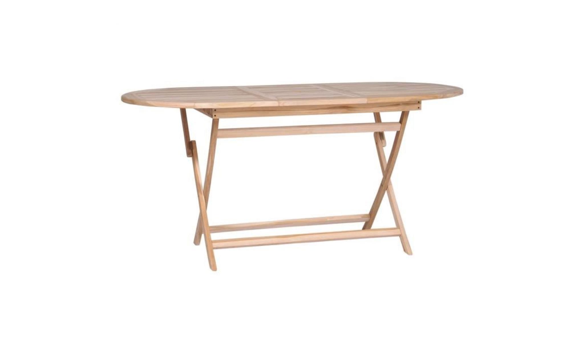 table de salle à manger bois de teck massif 160 x 80 x 75 cm pas cher