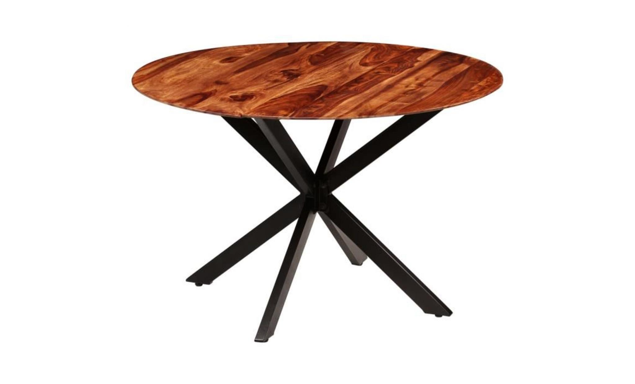 table de salle à manger bois massif de sesham 120 x 77 cm