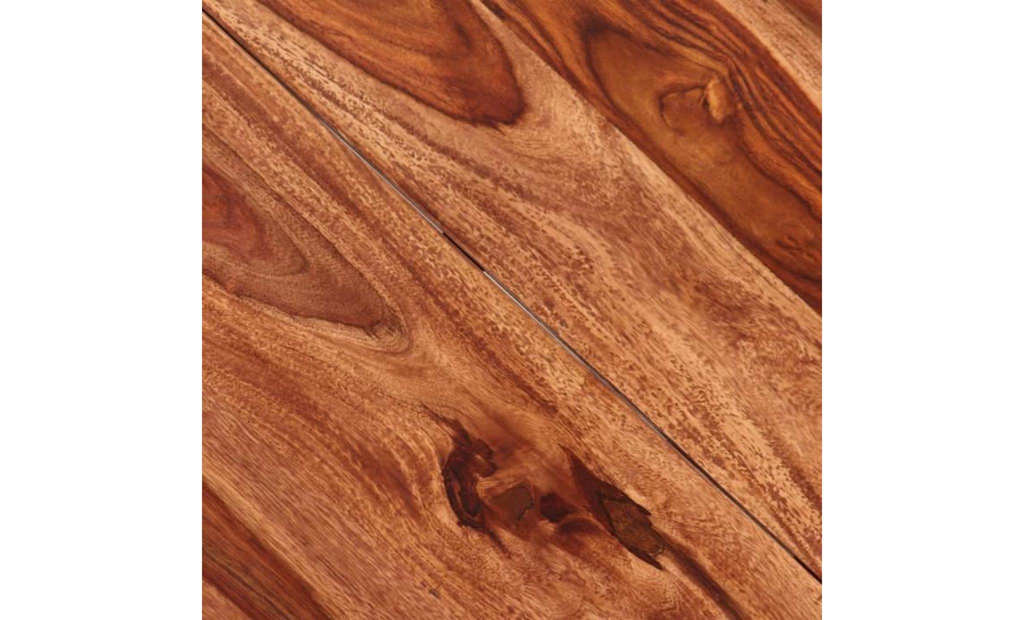 table de salle à manger bois massif de sesham 120 x 77 cm pas cher