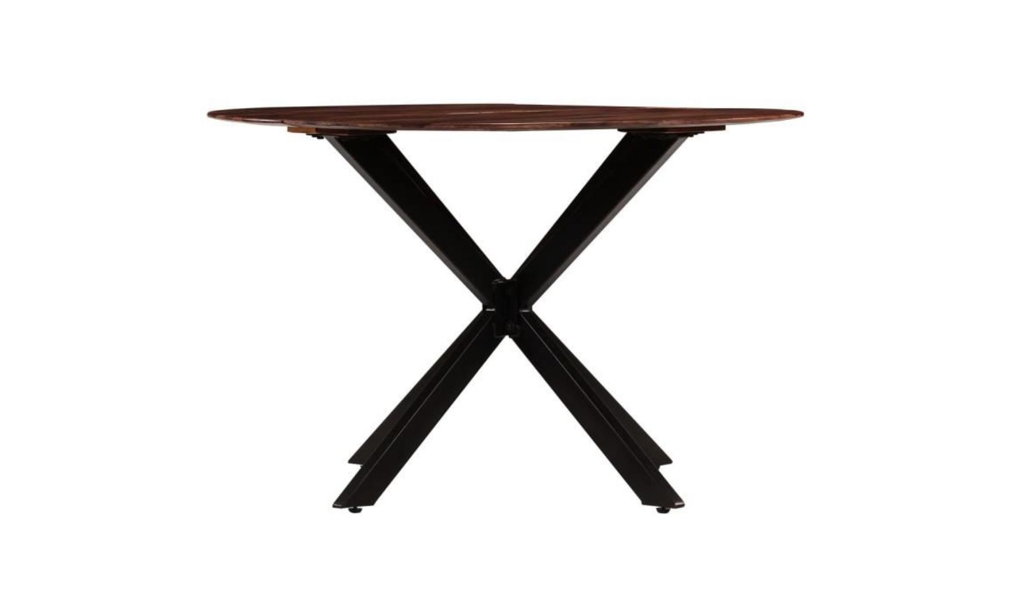 table de salle à manger bois massif de sesham 120 x 77 cm pas cher