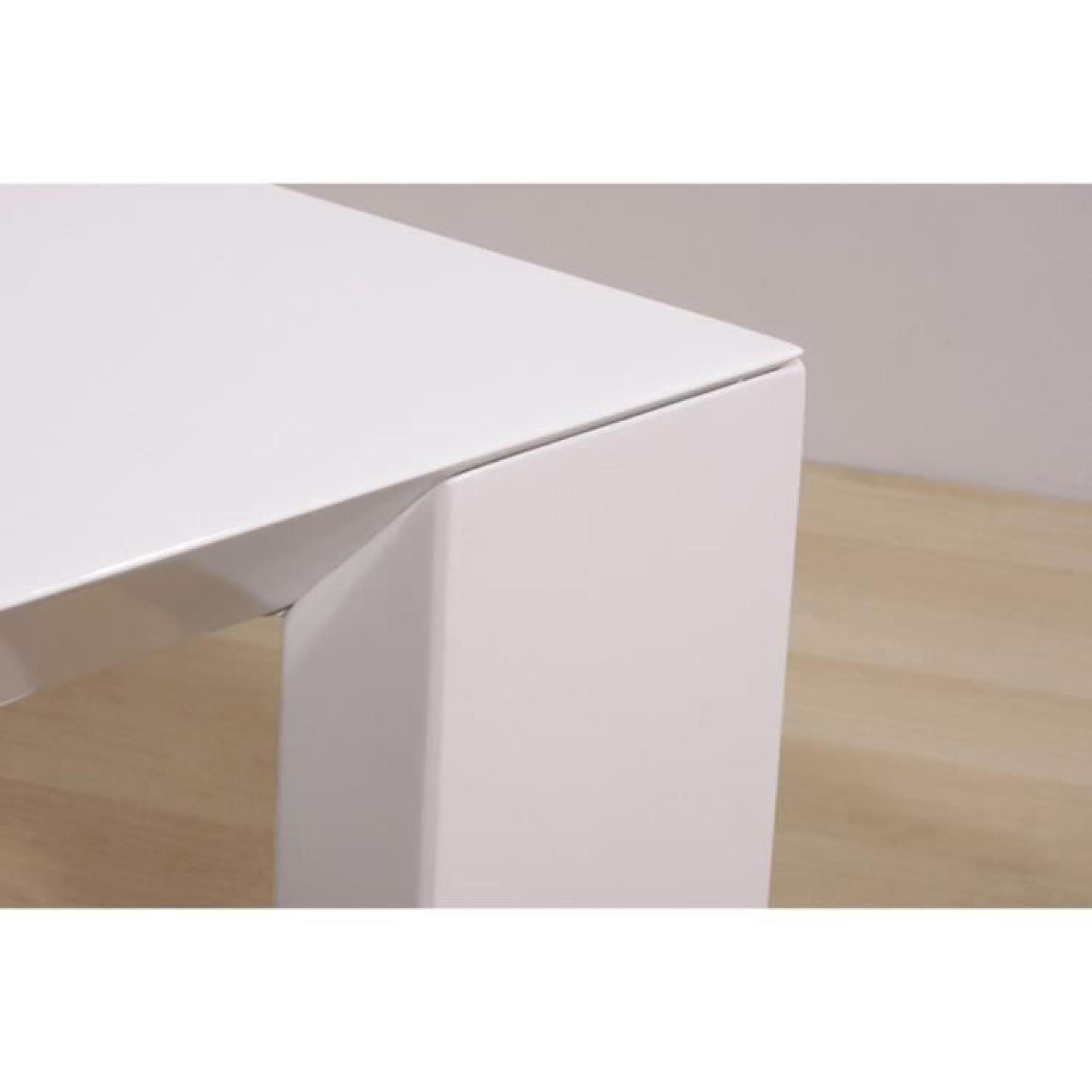 Table de salle à manger coloris blanc, 190 x 78... pas cher