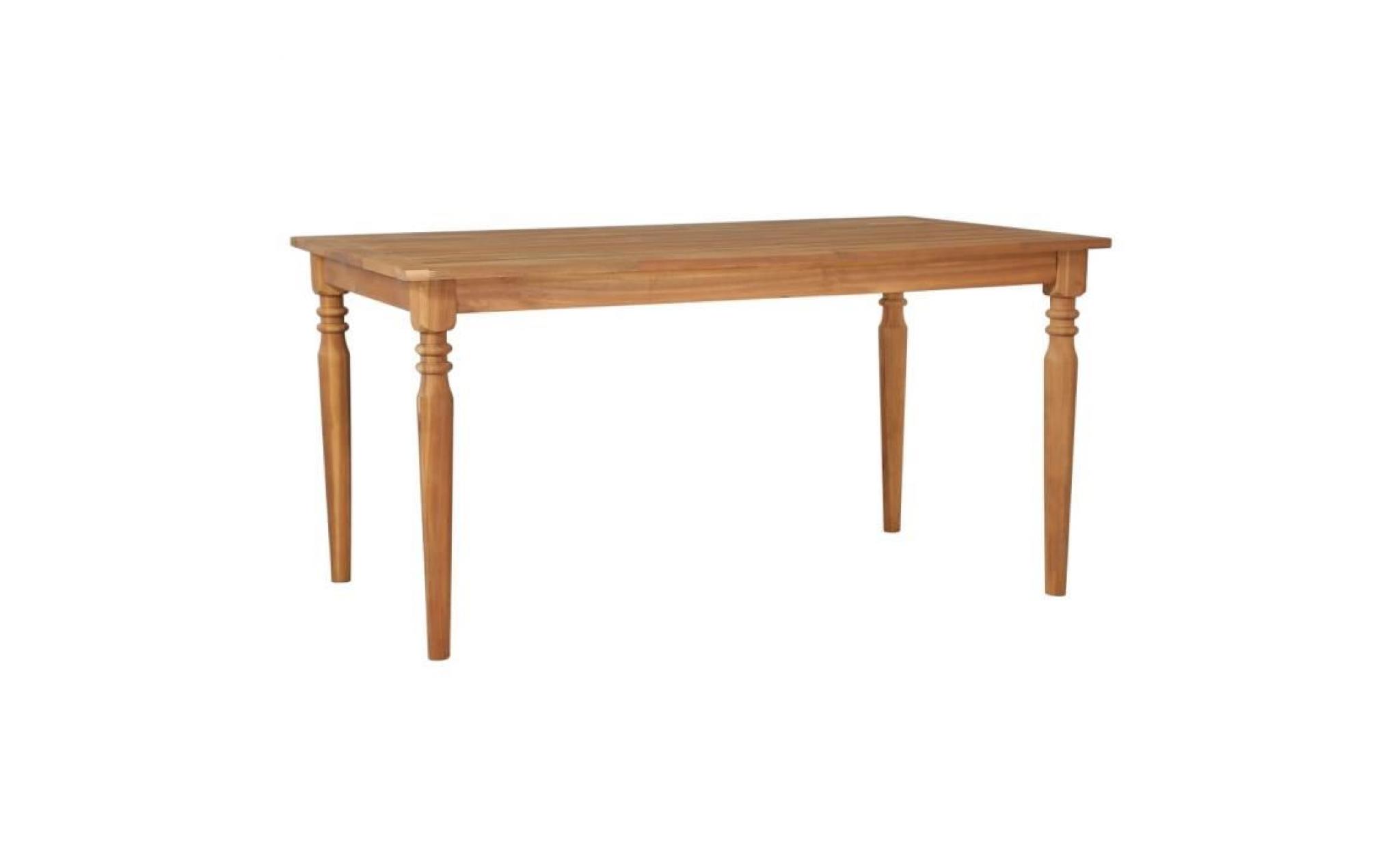table de salle à manger de jardin bois d'acacia 150x90x75 cm