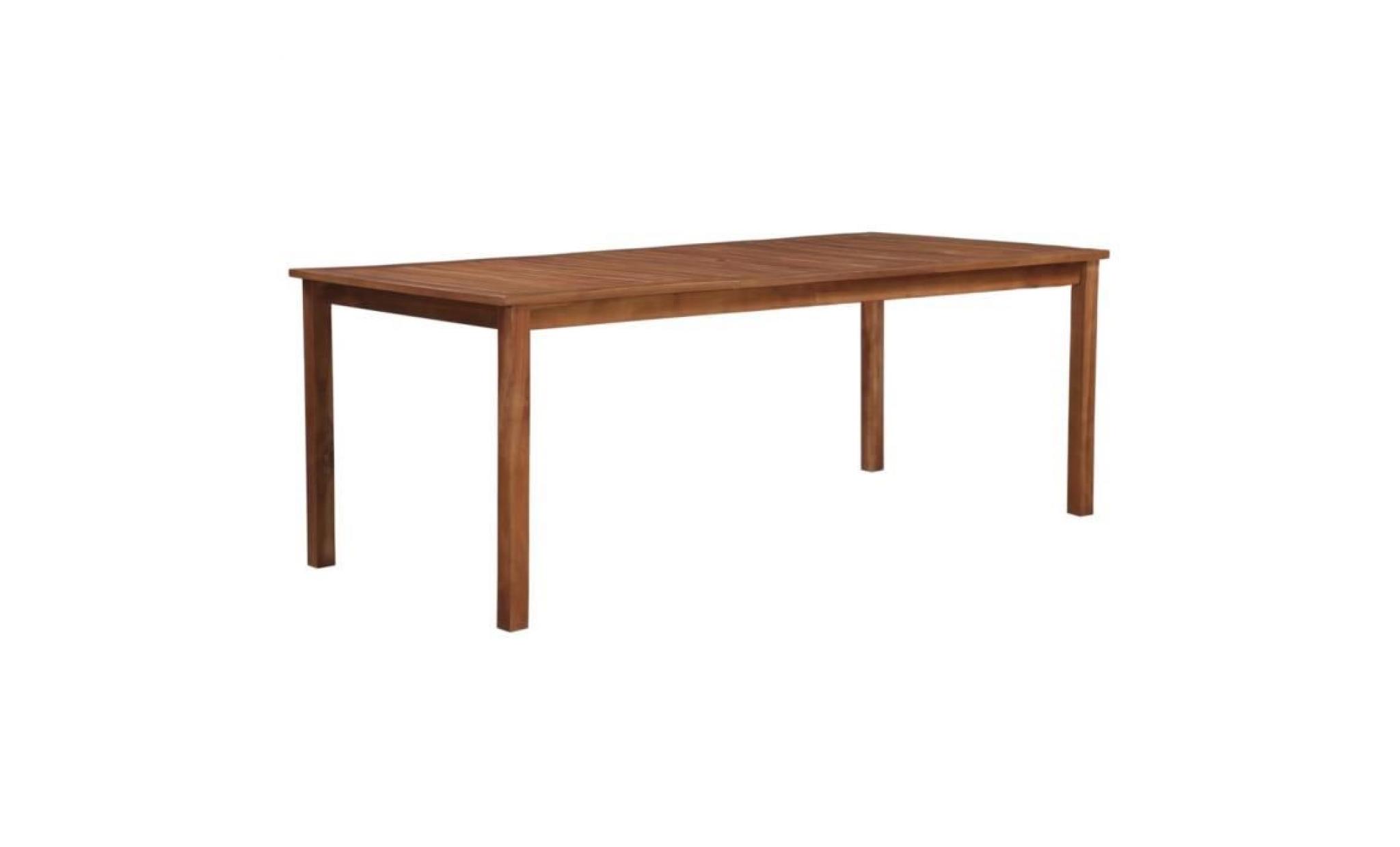 table de salle à manger de jardin bois d'acacia 200x90x74 cm