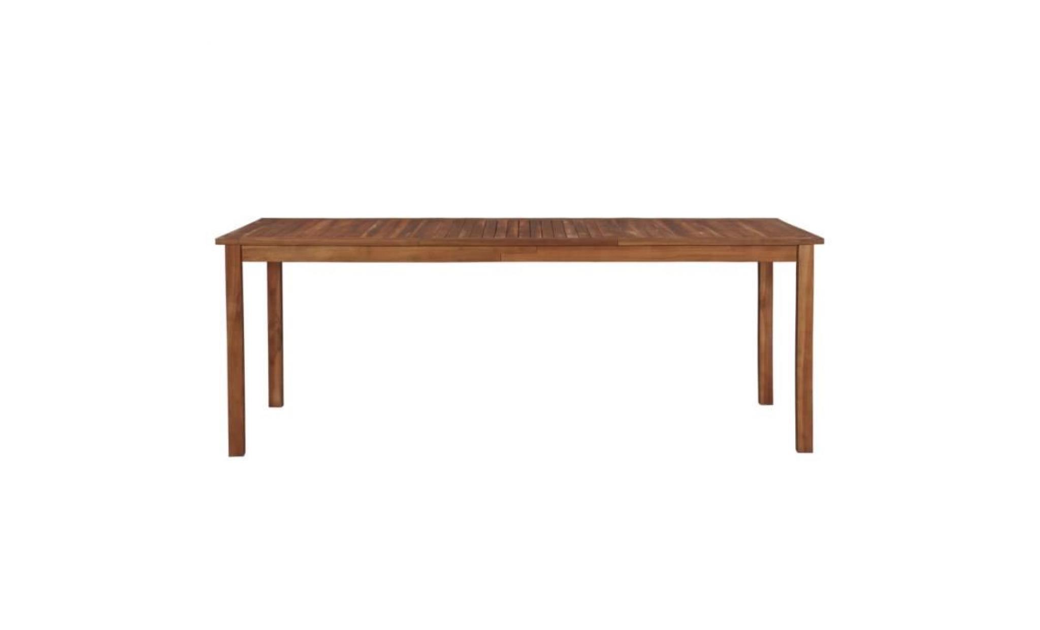 table de salle à manger de jardin bois d'acacia 200x90x74 cm pas cher