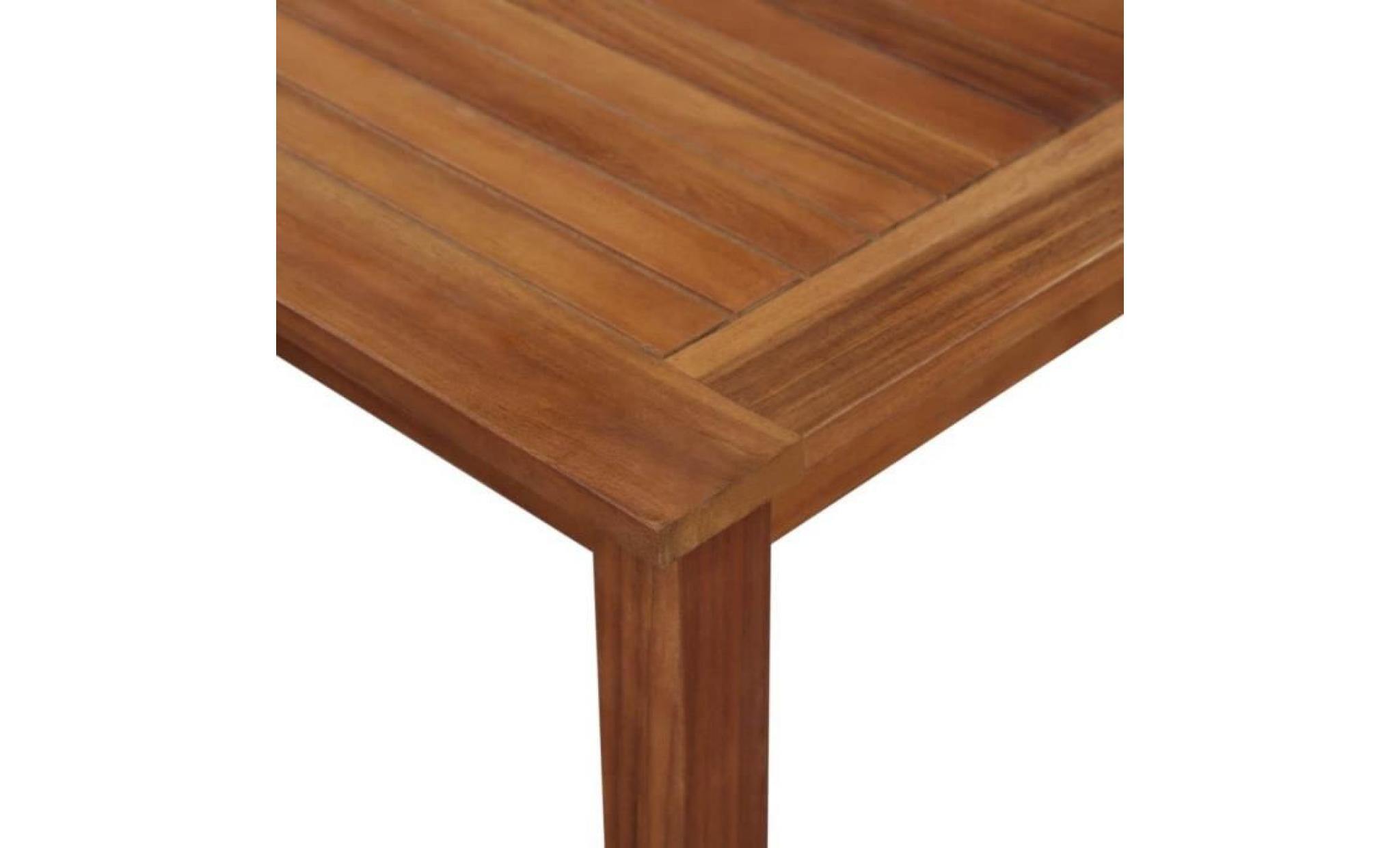 table de salle à manger de jardin bois d'acacia 90x90x74 cm pas cher