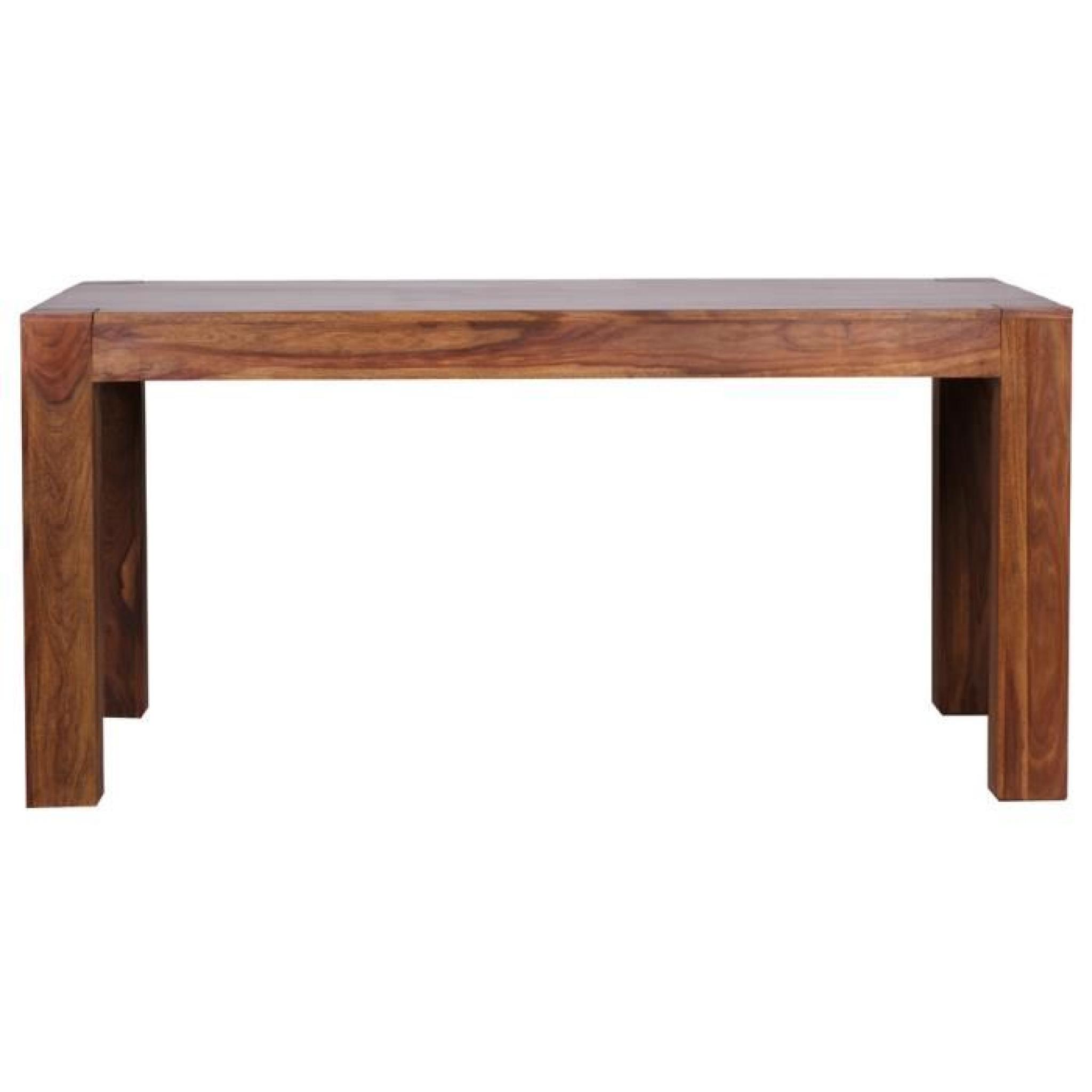 Table de salle à manger en bois massif de palissandre, Long 160 - 240 x Larg 100 x H 76 cm pas cher