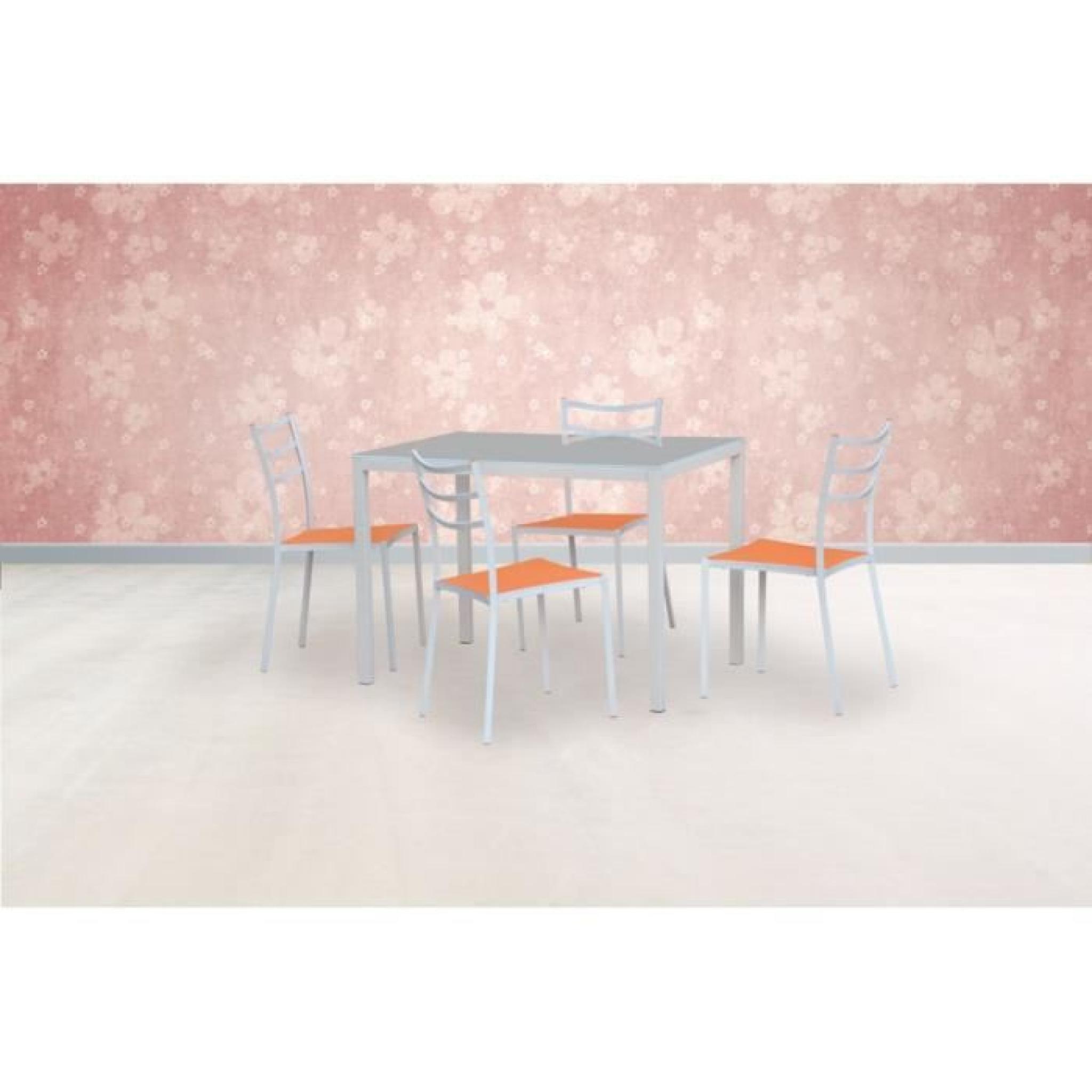 Table de salle à manger Fidel Transparent-Blanc(LxlxH): 110-70-76 cm