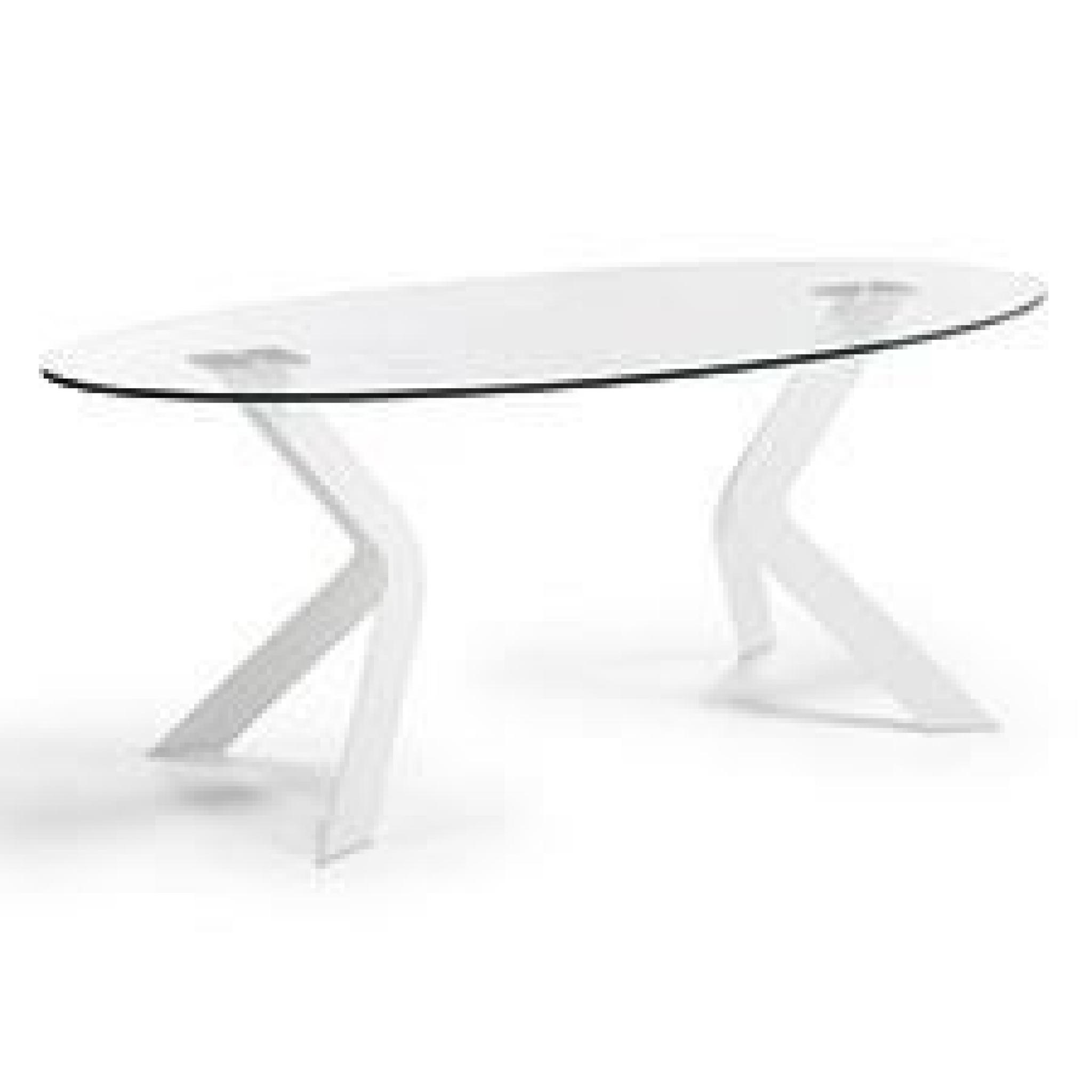 Table ovale Westport 200x110 cm, blanc
