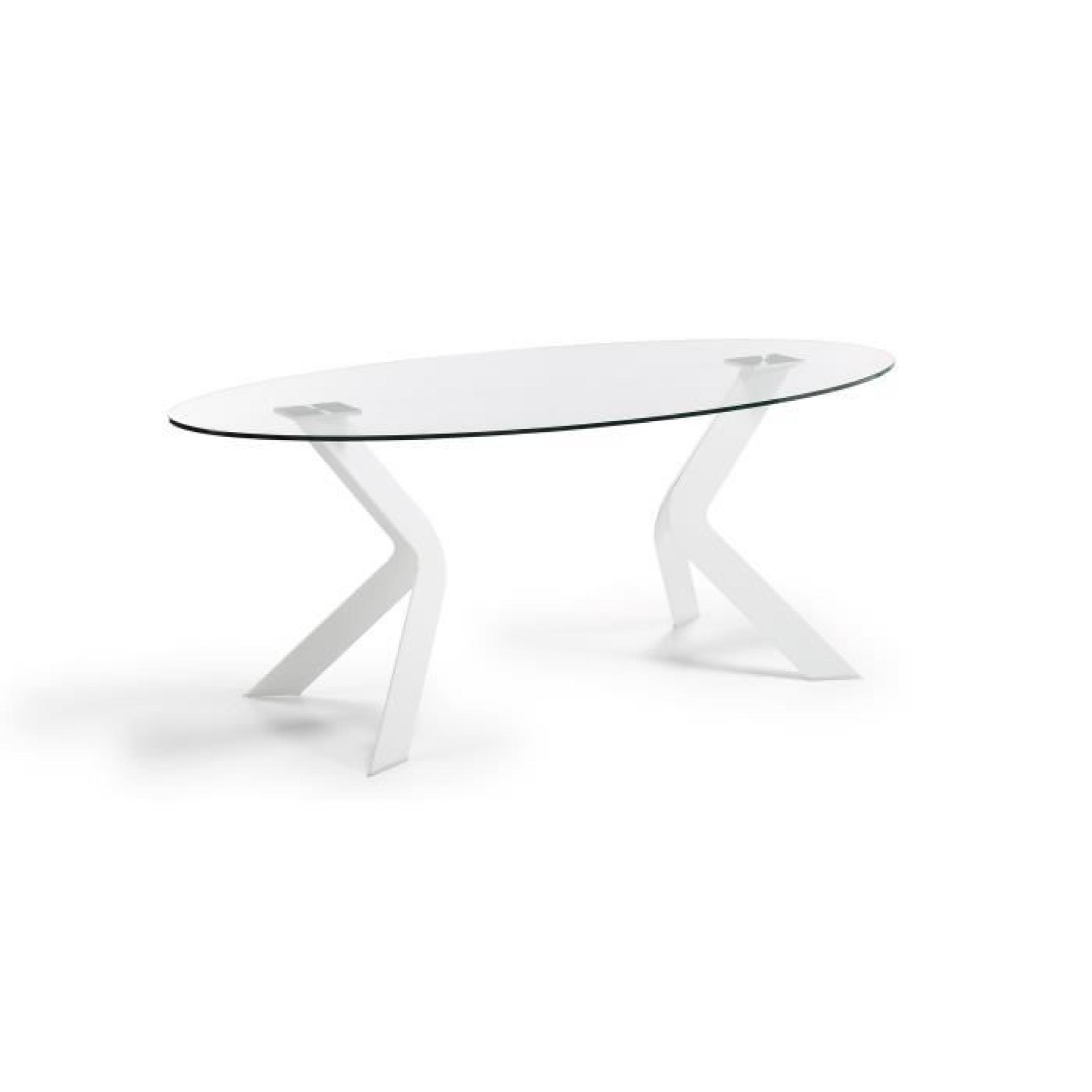 Table ovale Westport 200x110 cm, blanc pas cher