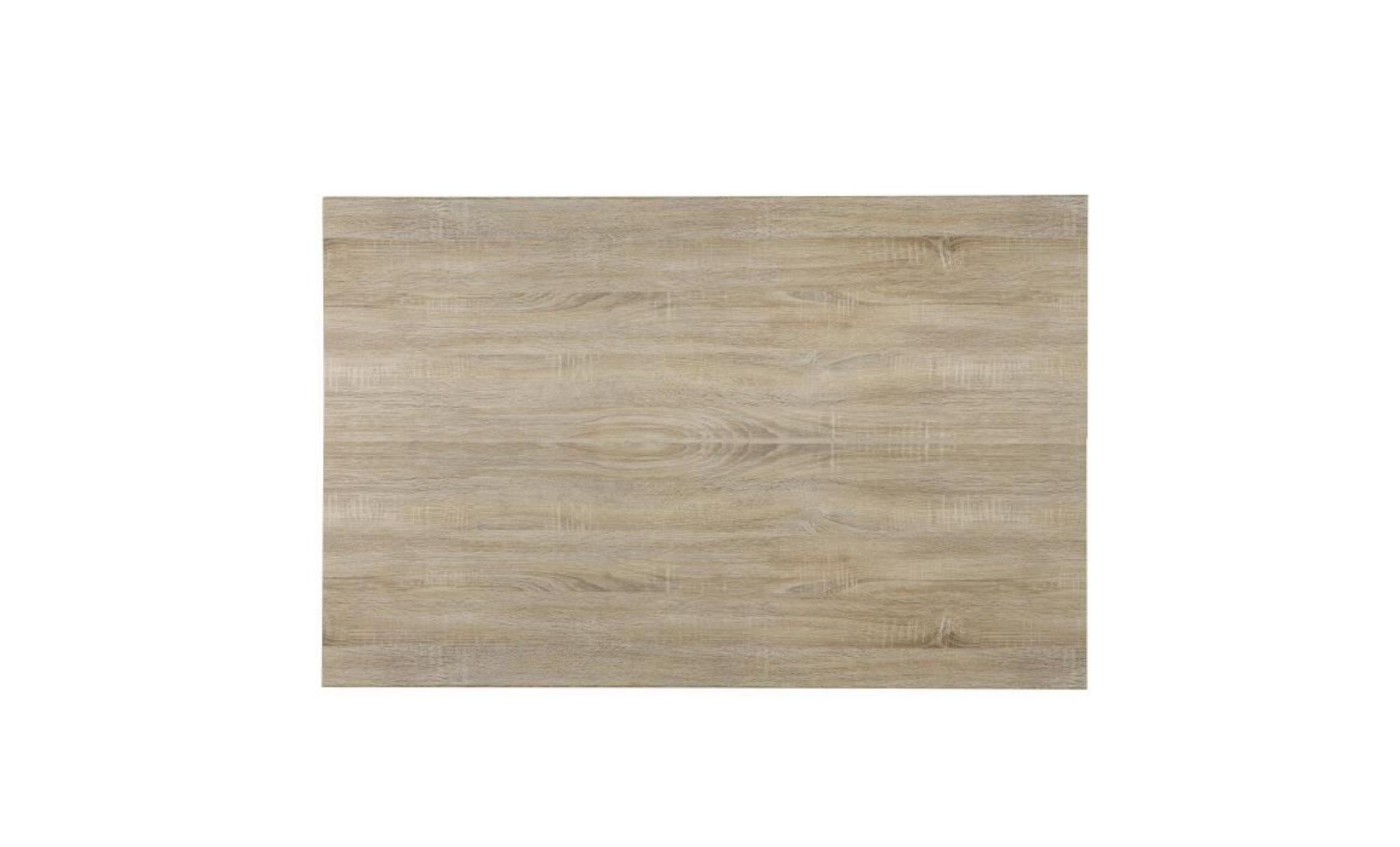 table de salle à manger robuste nora, chêne clair, 140 x 90cm pas cher